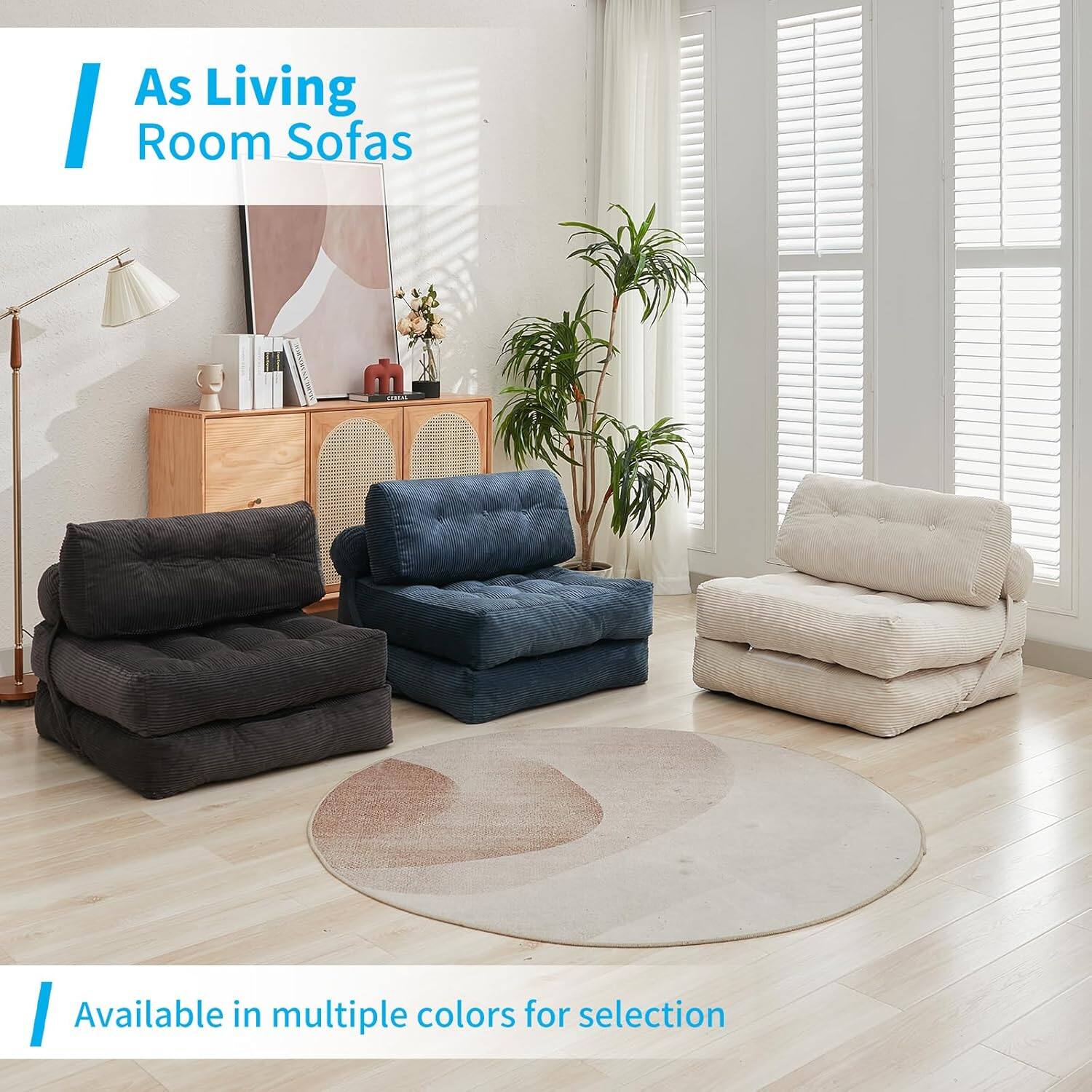 As Living Room Sofas

Available in multiple colors for selection