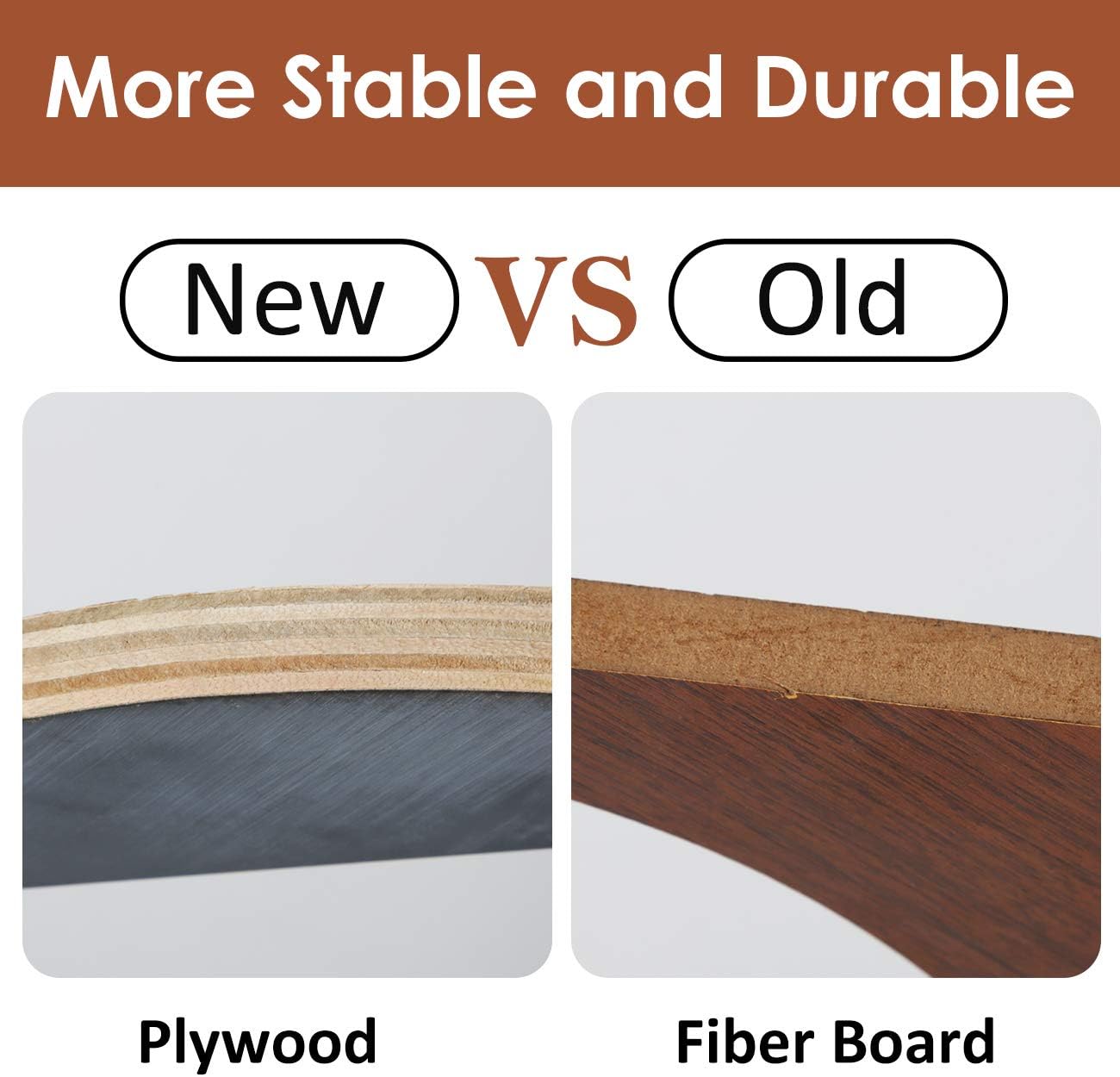 More Stable and Durable

New VS Old

Plywood

Fiber Board