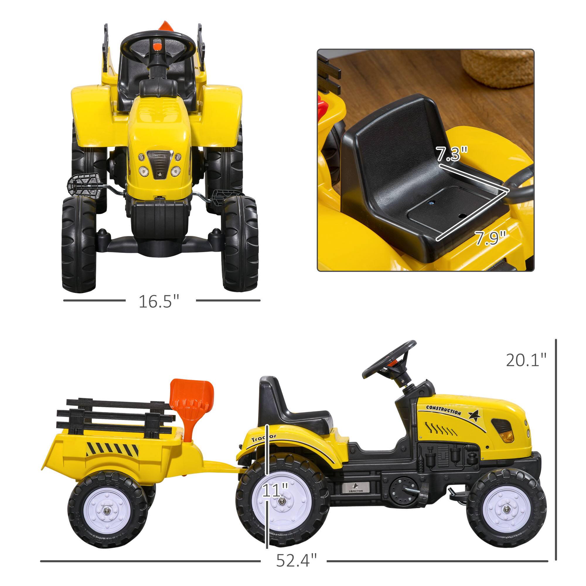 7.3"  
7.9"  
16.5"  
20.1"  
CONSTRUCTION  
Tractor  
11"  
52.4"