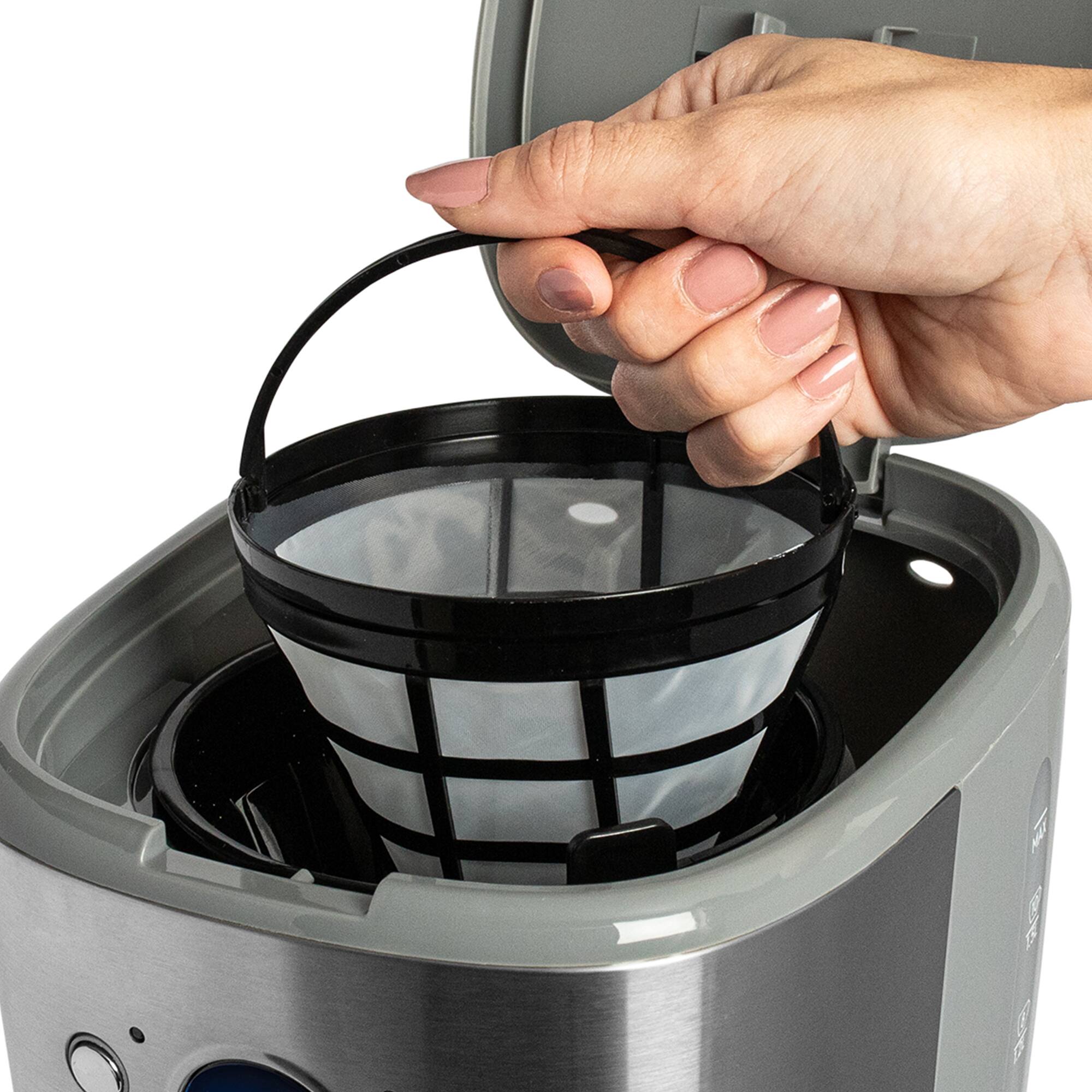 Alt View 6. Haden - Haden 12 Cup Programmable Drip Coffee Maker with Timer, Stainless Steel/Chrome - Stainless Steel / Chrome.