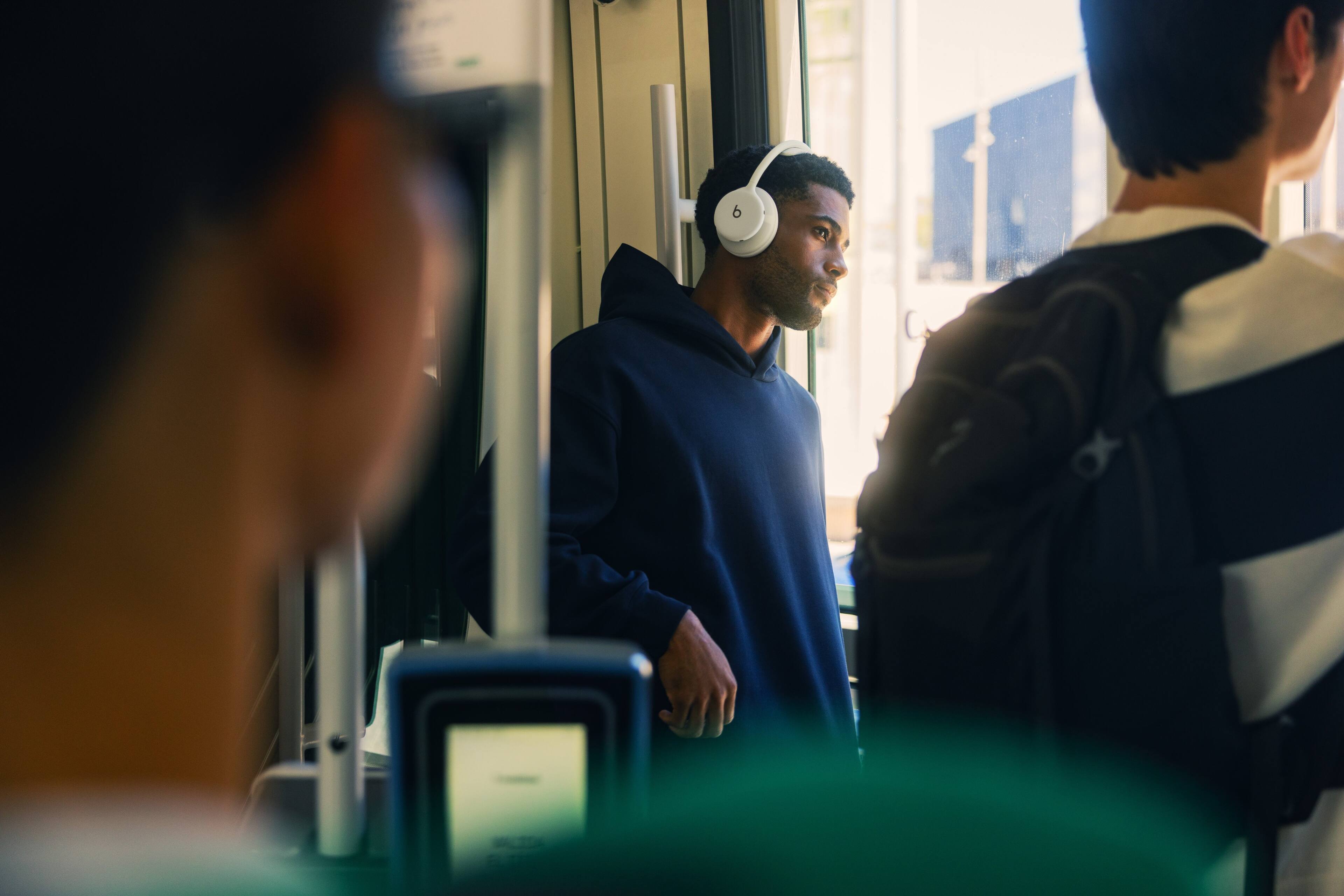 Alt View 2. Beats - Beats 360 Over-the-Ear Headphones - Cloud with Cloud Performance Knit Cushions - Cloud.