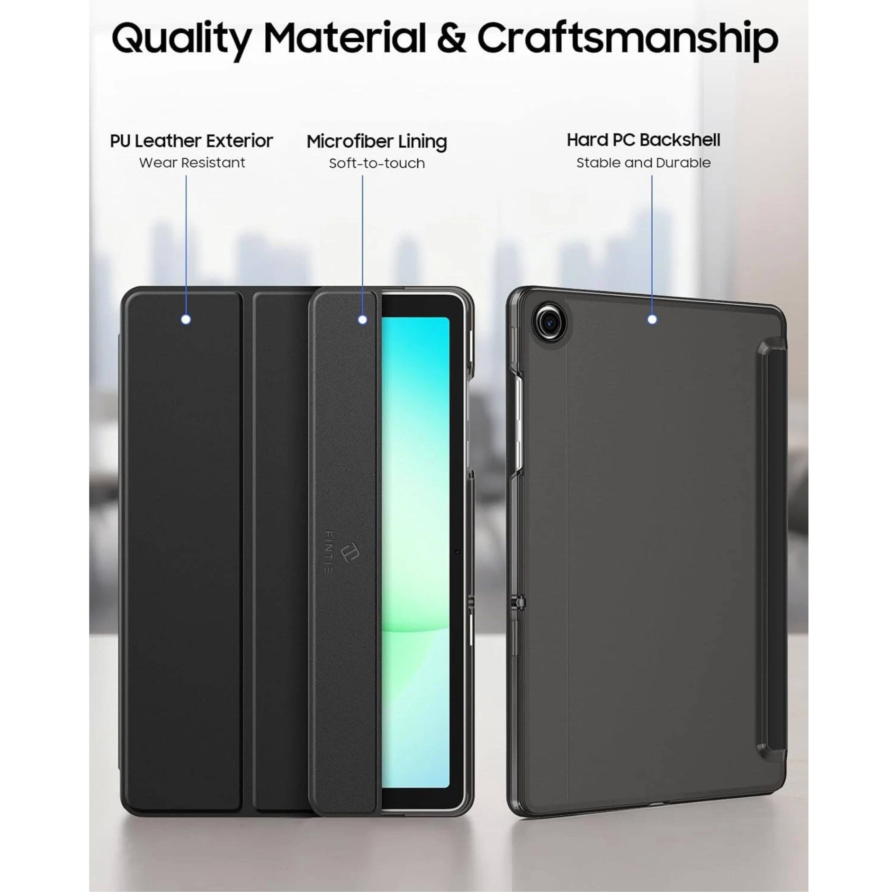 Quality Material & Craftsmanship

PU Leather Exterior
Wear Resistant

Microfiber Lining
Soft-to-touch

Hard PC Backshell
Stable and Durable