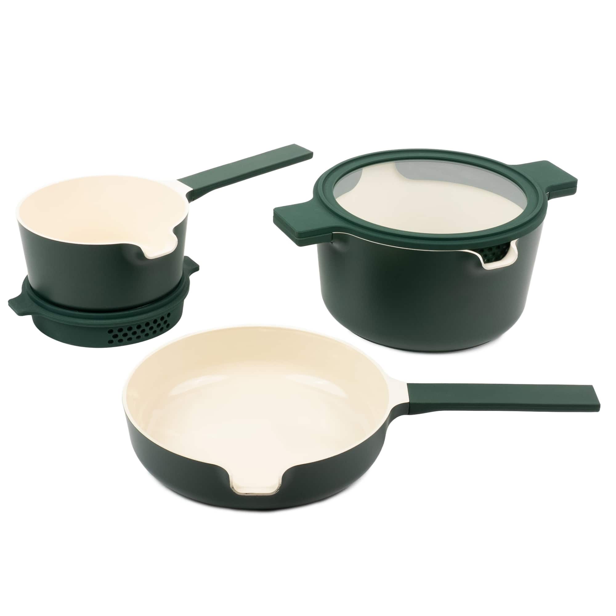 Alva - Neat 5-Piece Nesting Cookware Set - Green