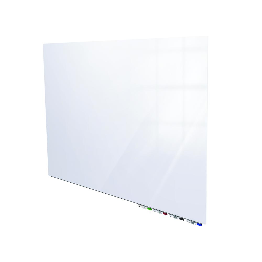 Front. Ghent - Ghent Aria 2'H x 3'W Magnetic Glass White Board, White Surface, Horizontal, 4 Rare Earth Magnets, 4 Markers and Eraser - White.