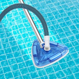 Winado - Swimming Pool Vacuum Head Clear View Transparent Weighted Triangle with 1-1/4",1-1/2" Swivel Hose Connection for Outdoor - Blue