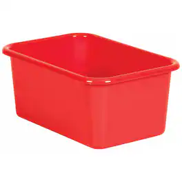 Teacher Created Resources - Red Small Plastic Storage Bin