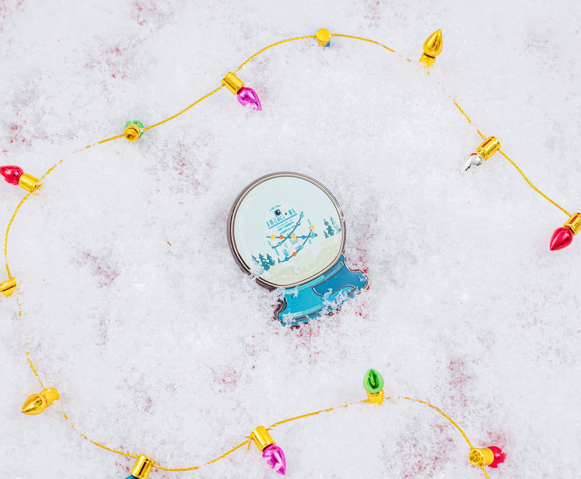 Alt View 5. Star Wars - Star Wars R2-D2 Holiday Winter Snow Globe Enamel Pin - Multi-Color.