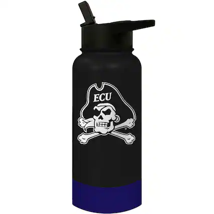 Front. Great American Products - ECU Pirates 32oz. Logo Thirst Hydration Water Bottle - Multicolor.
