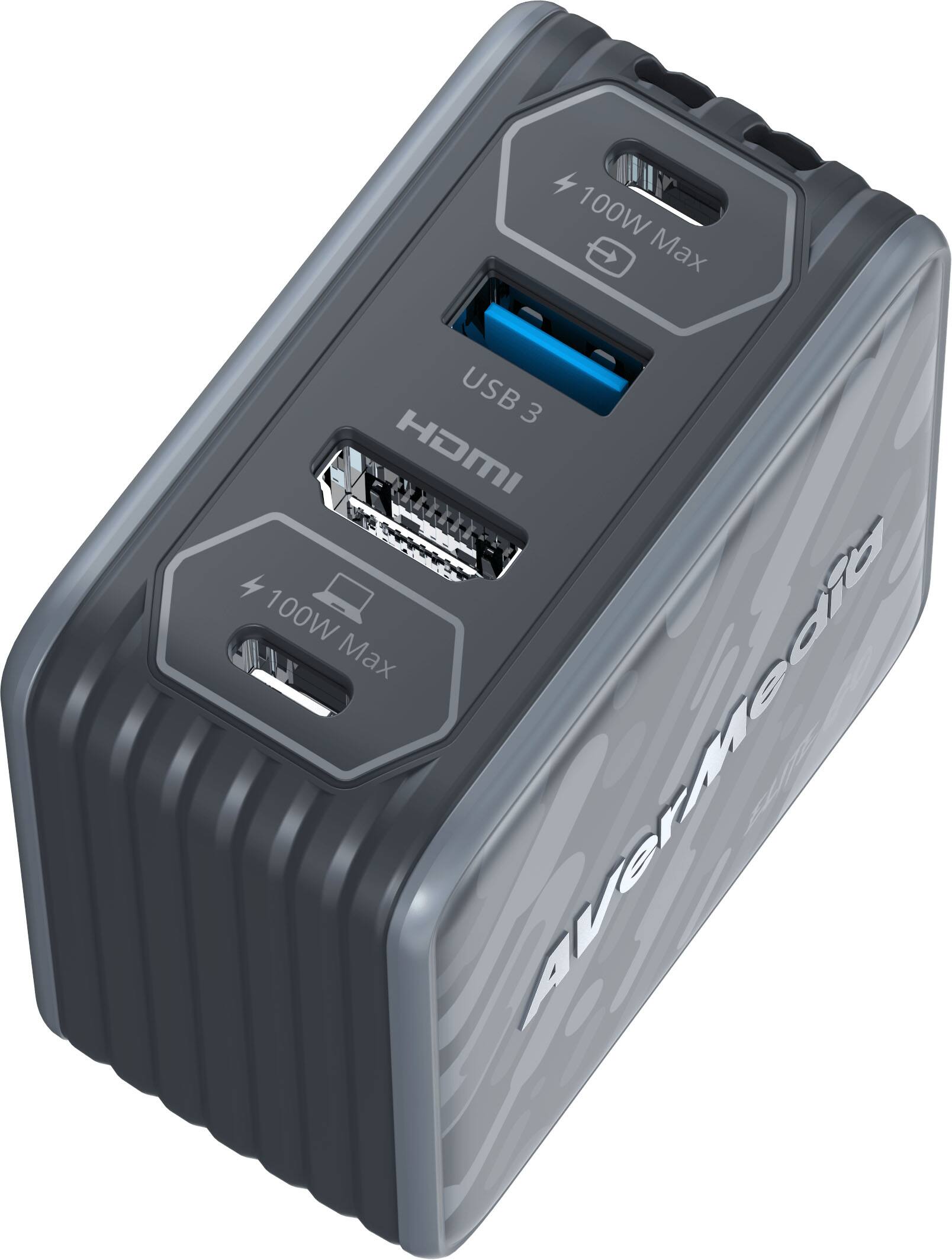 The text on the image reads: "100W Max USB 3.0 HDMI 100W Max."