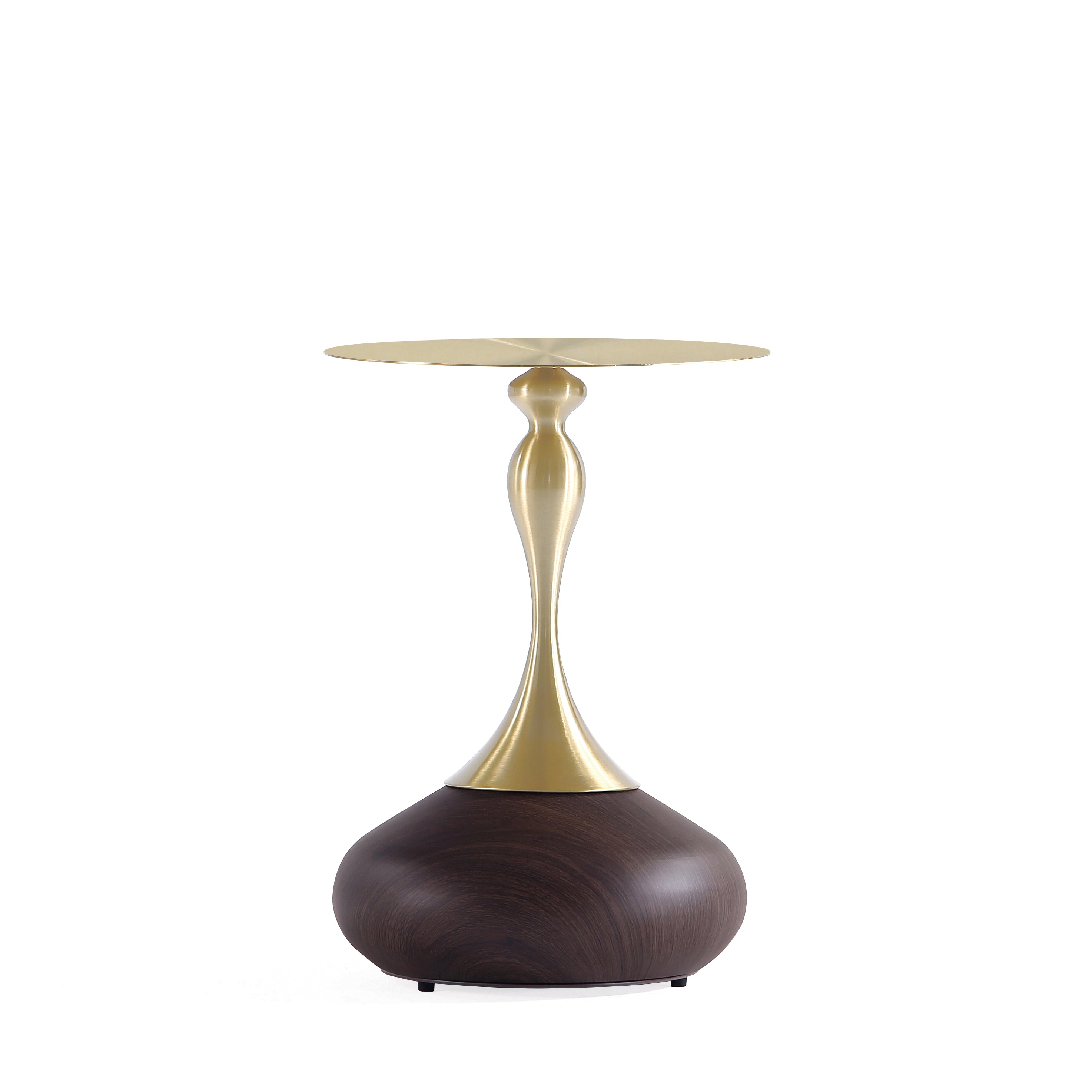 Alt View 5. Manhattan Comfort - Patchin Modern End Table - Set of 2 - Brown and Gold.
