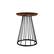 Alt View 31. Walker Edison - Modern Round Cage-Leg Side Table - Dark Walnut.