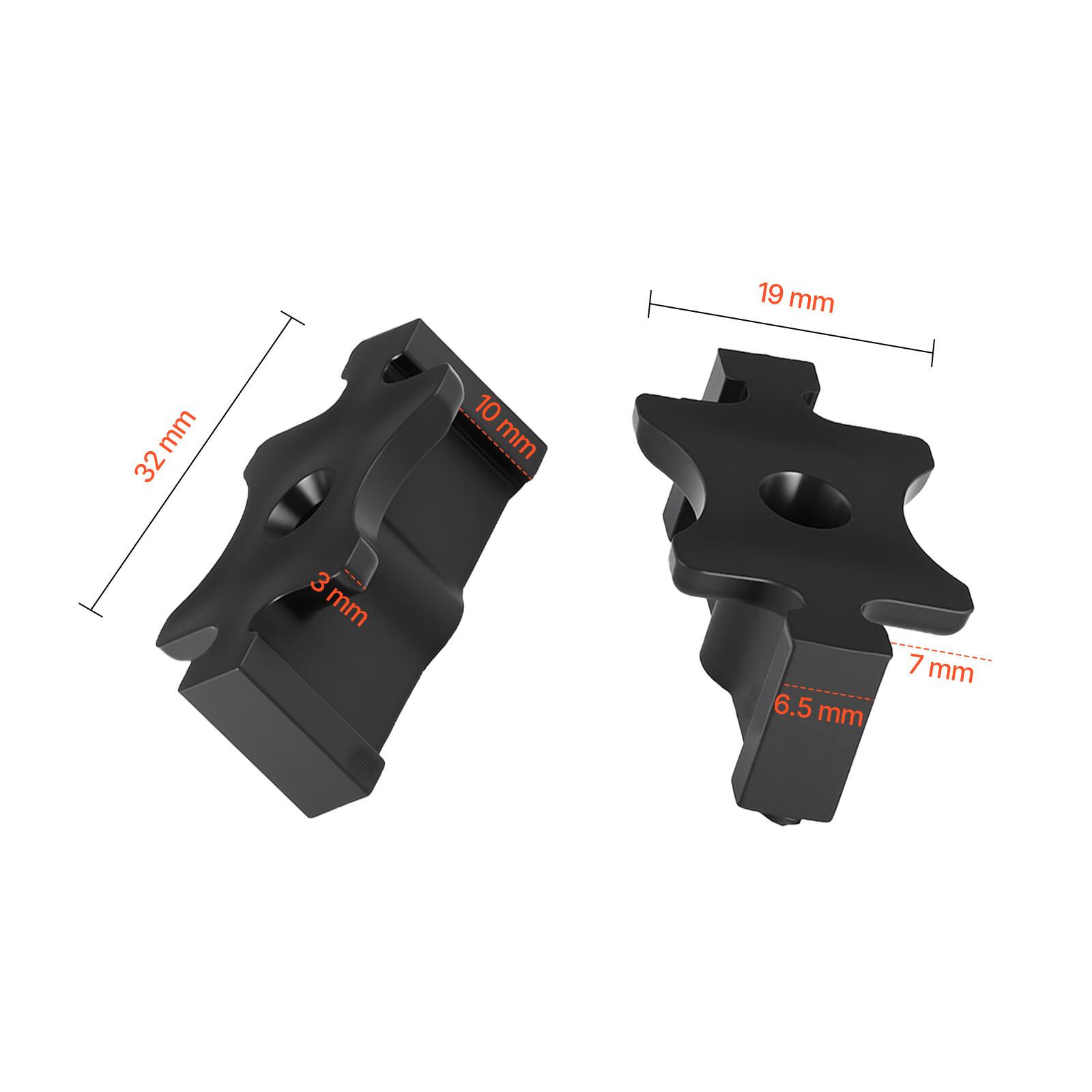 Alt View 4. VEVOR - 900PCS Hidden Deck Fasteners for Composite Decking Board, Universal Composite T Clips & Plastic Hidden Fasteners - Black.