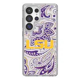 Keyscaper - NCAA - LSU Tigers Paisley Galaxy Clear Case - S25 - Multicolor