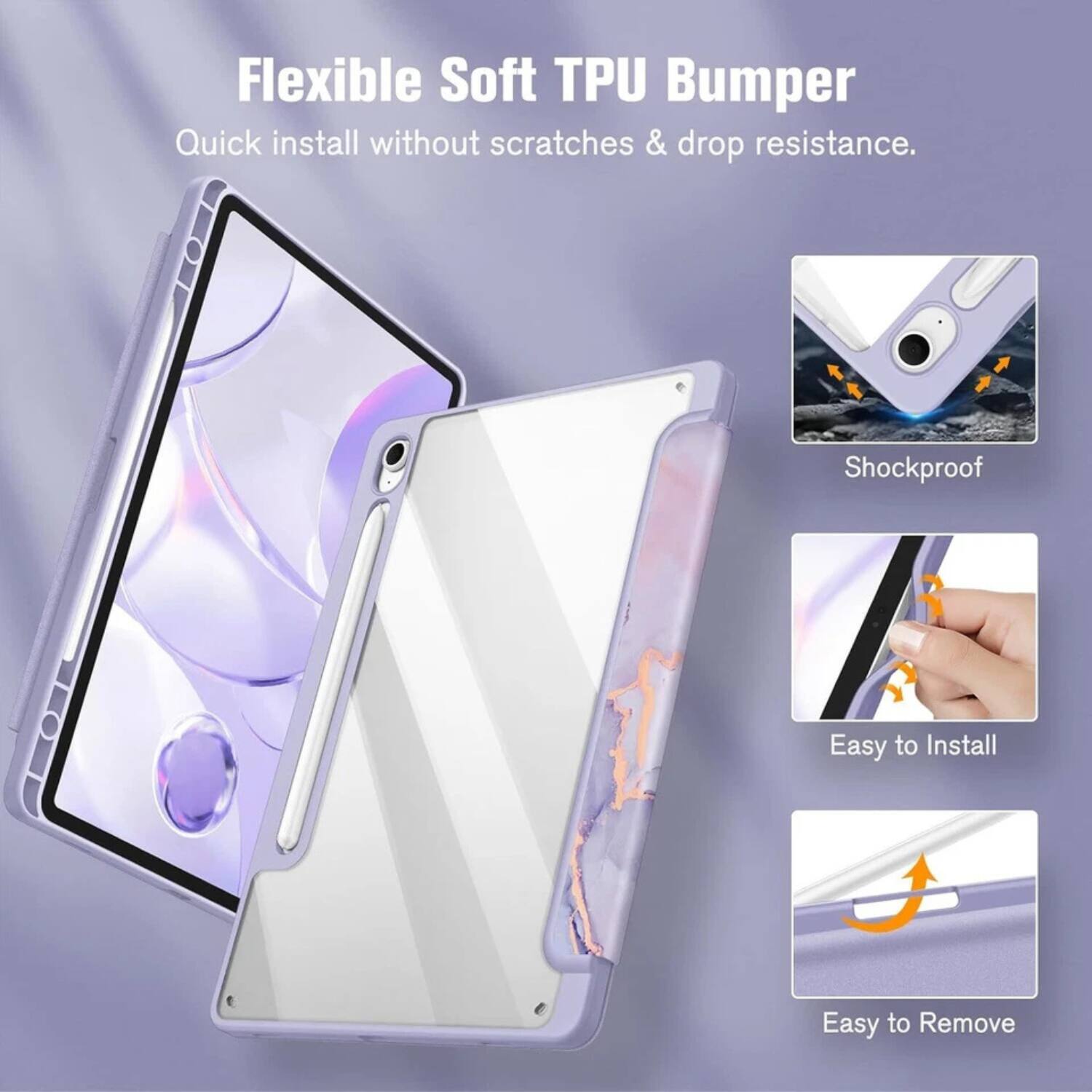 Flexible Soft TPU Bumper  
Quick install without scratches & drop resistance.  

- Shockproof  
- Easy to Install  
- Easy to Remove
