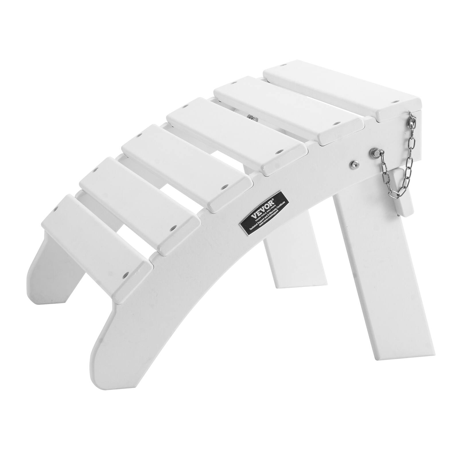 Alt View 5. VEVOR - Adirondack Ottoman, 17.7L x 19.7W x 13.8H Inch HDPE Plastic Folding Adirondack Ottoman - White.
