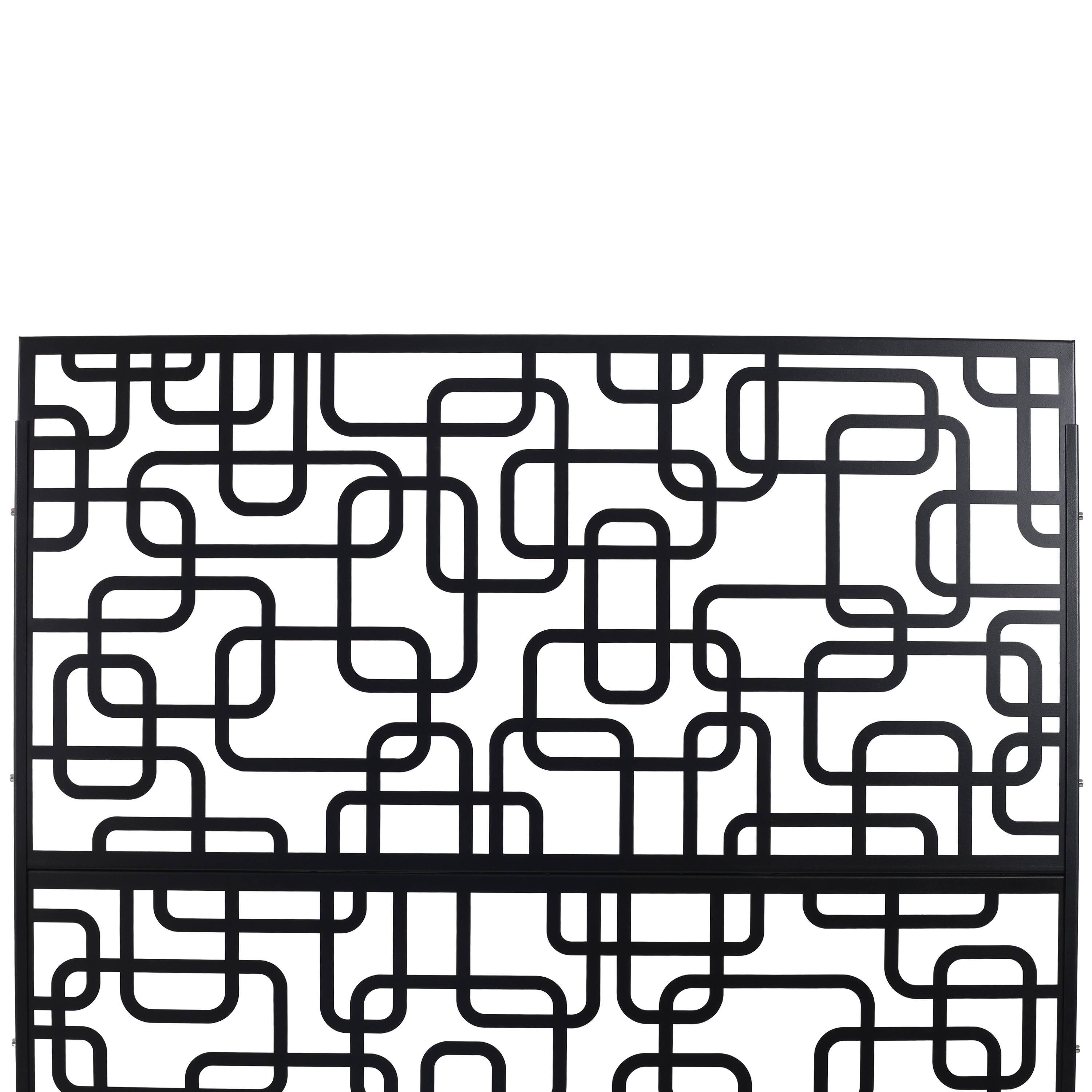 Alt View 1. COWLOWN - Outdoor and Indoor Metal Privacy Screen 76in H x 48in W Freestanding Decorative Fence Panel Brown - Brown.