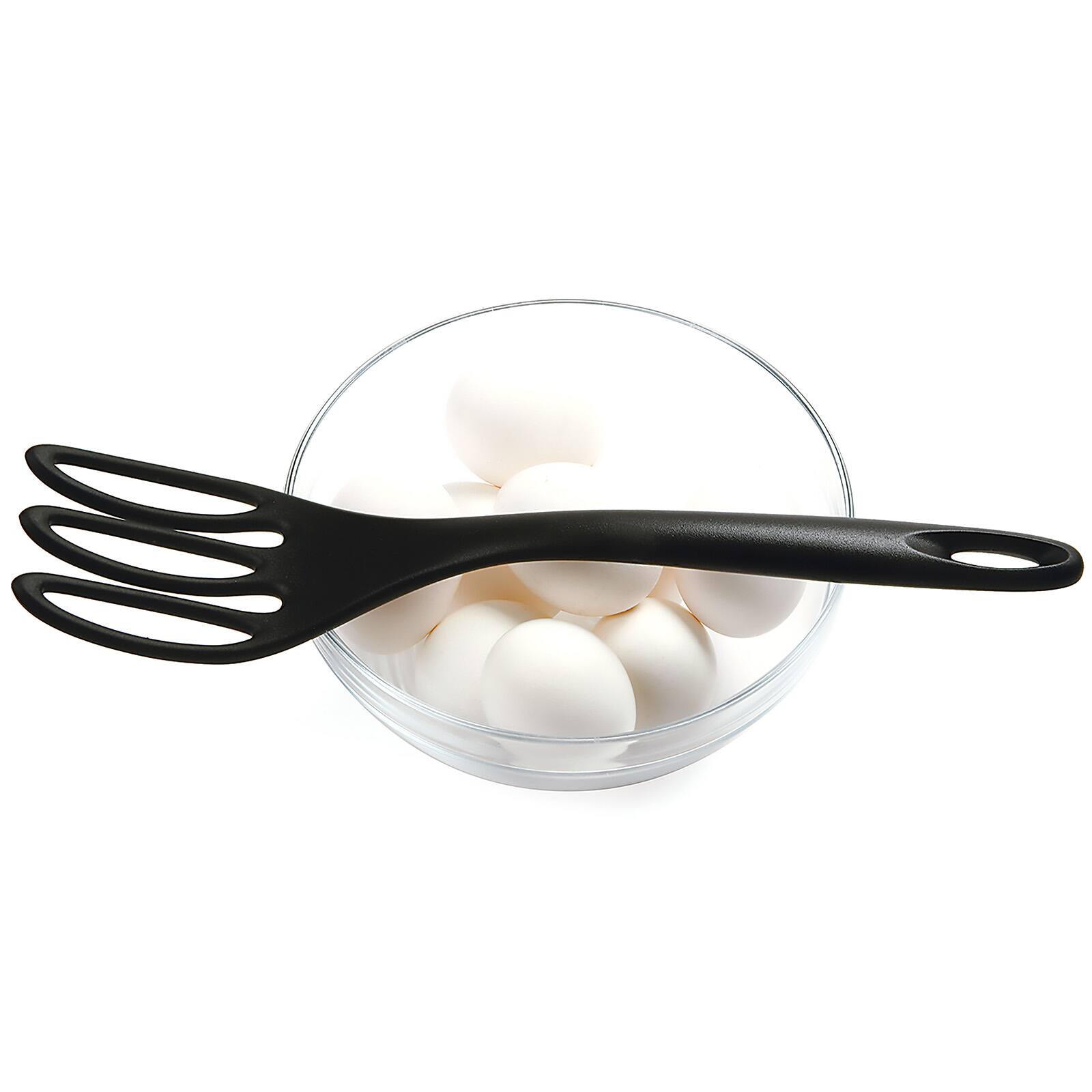 Alt View 2. Norpro - Grip-EZ Jumbo Fiskie Fork and Whisk Combo Kitchen Tool, Black - Black.