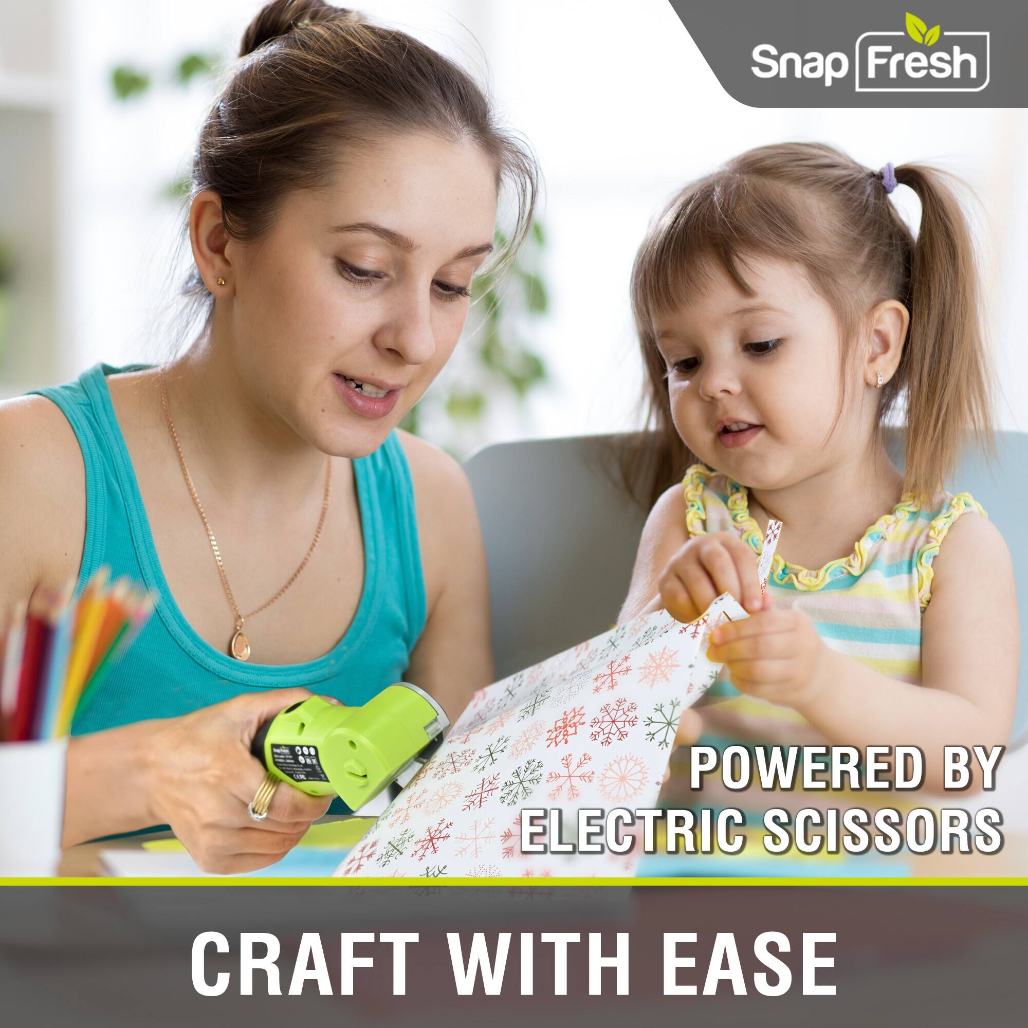 SnapFresh 4V Cordless Electric Scissors & Rotary Tool with LED