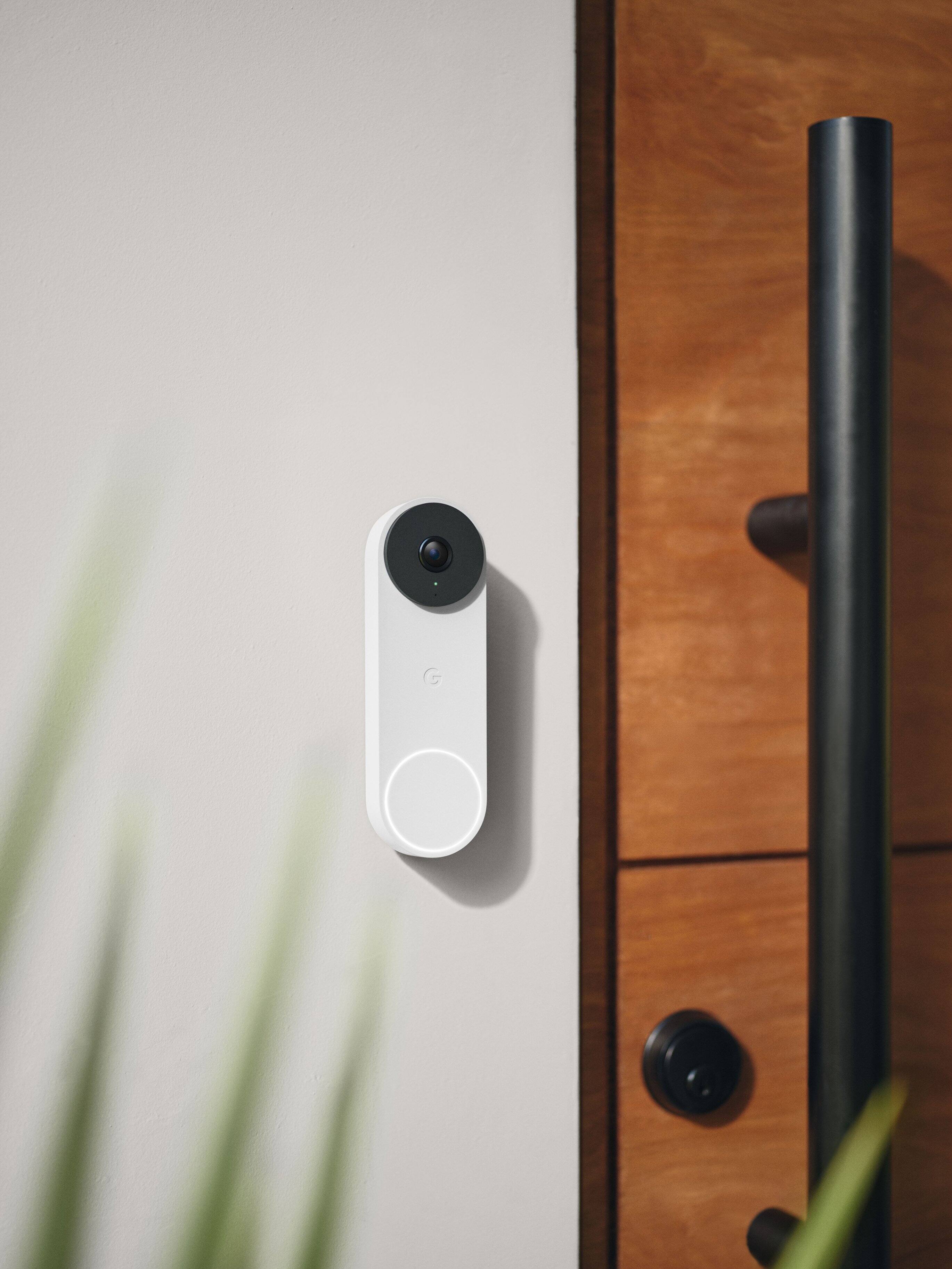 Alt View 22. Google - Nest Doorbell (wired, 3rd gen) - Latest Model - 2K Video and Gemini - Snow.
