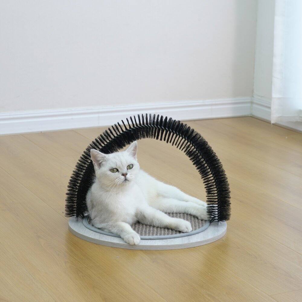 Alt View 1. PetPals - Nifty Cat Massager & Sctching Pad - Gray.