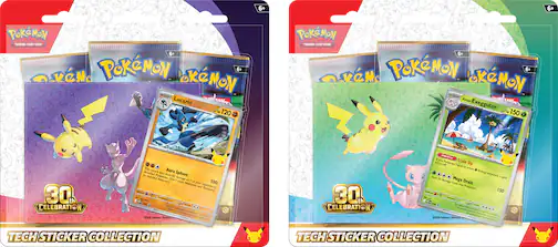 Pokémon - Trading Card Game: 30th Celebration Tech Sticker Collection (1 Tech Sticker Collection per Order) - Styles May Vary