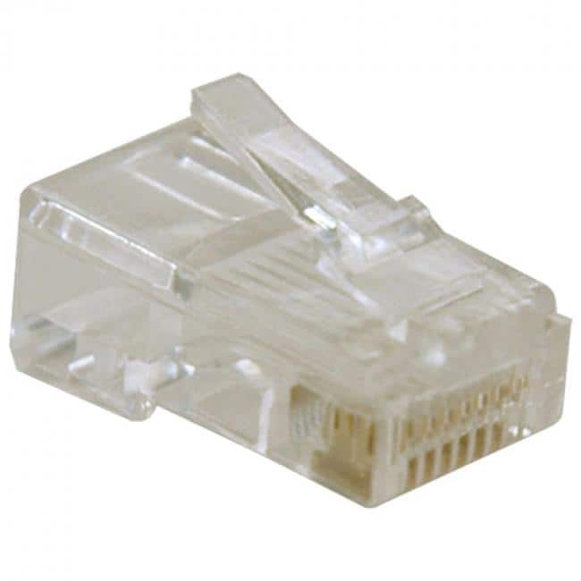 Eaton Tripp Lite Series RJ45 Plugs for Solid / Stranded Conductor 4-pair Cat5e Cable, 10-Pack, TAA - RJ-45 - Unknown