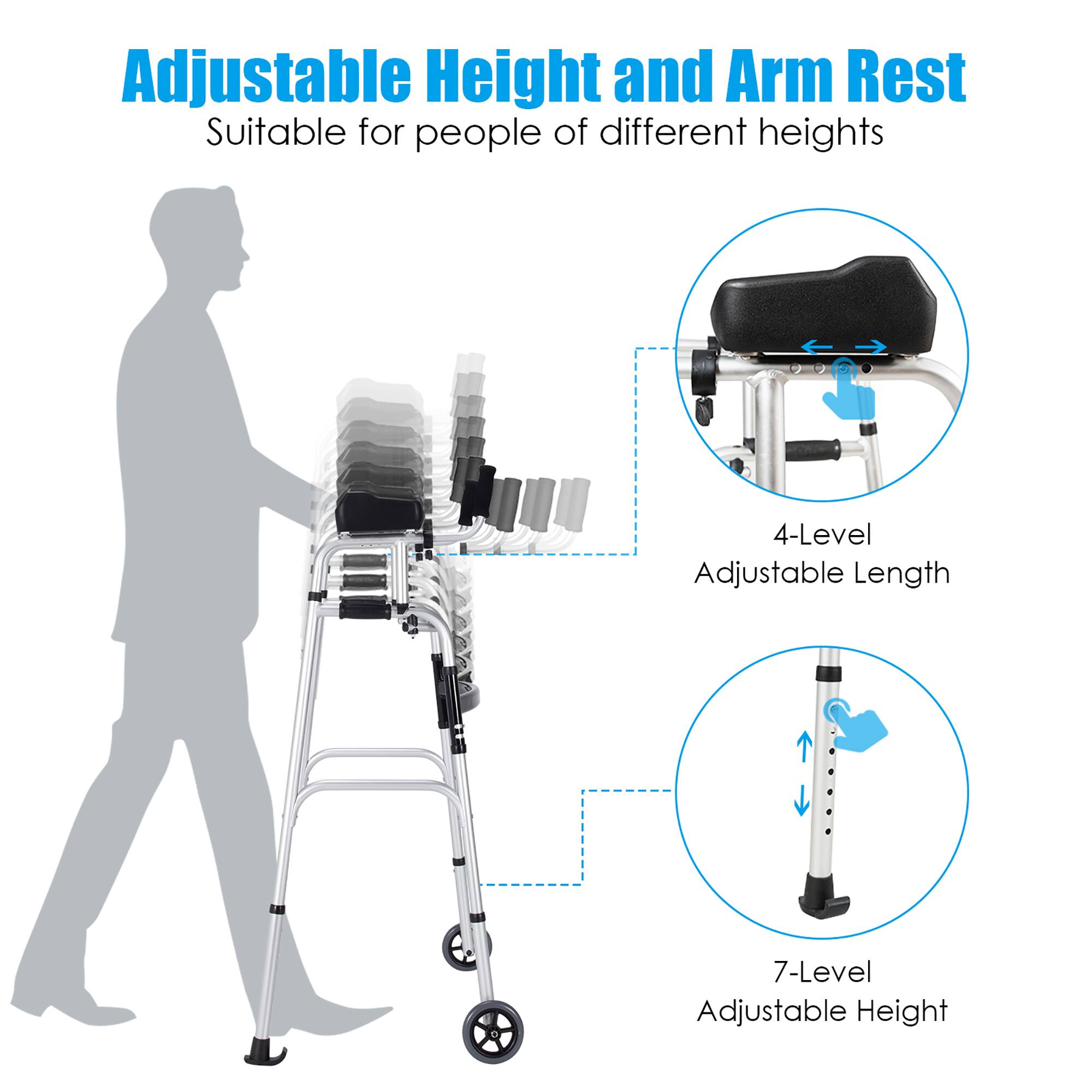 Adjustable Height and Arm Rest
Suitable for people of different heights
4-Level Adjustable Length
7-Level Adjustable Height