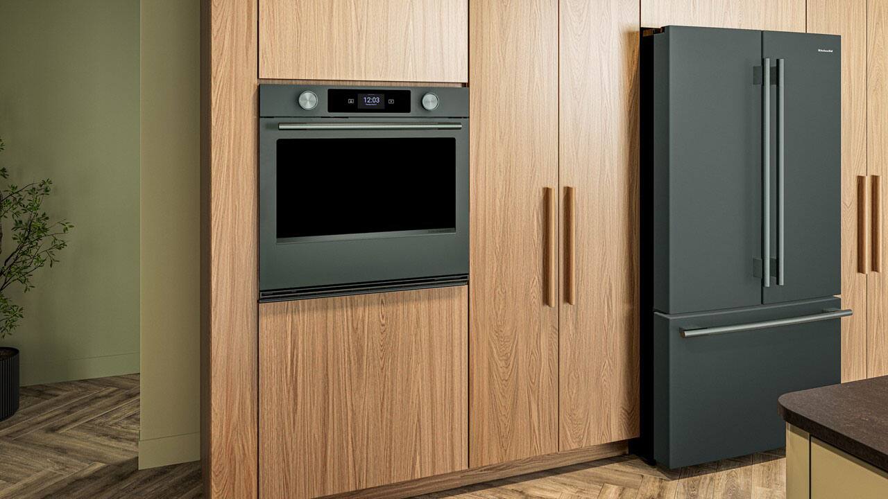 Alt View 2. KitchenAid - 30" Smart Built-In Single Wall Oven with Assisted Cook Cycles - Juniper.