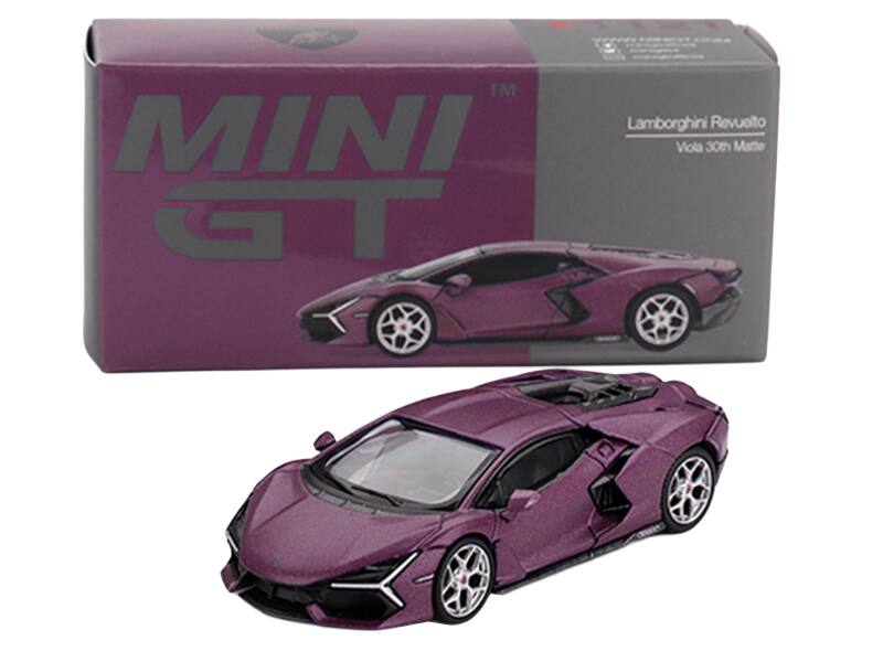 MINI GT  
Lamborghini Revuelto  
Viola 30th Matte