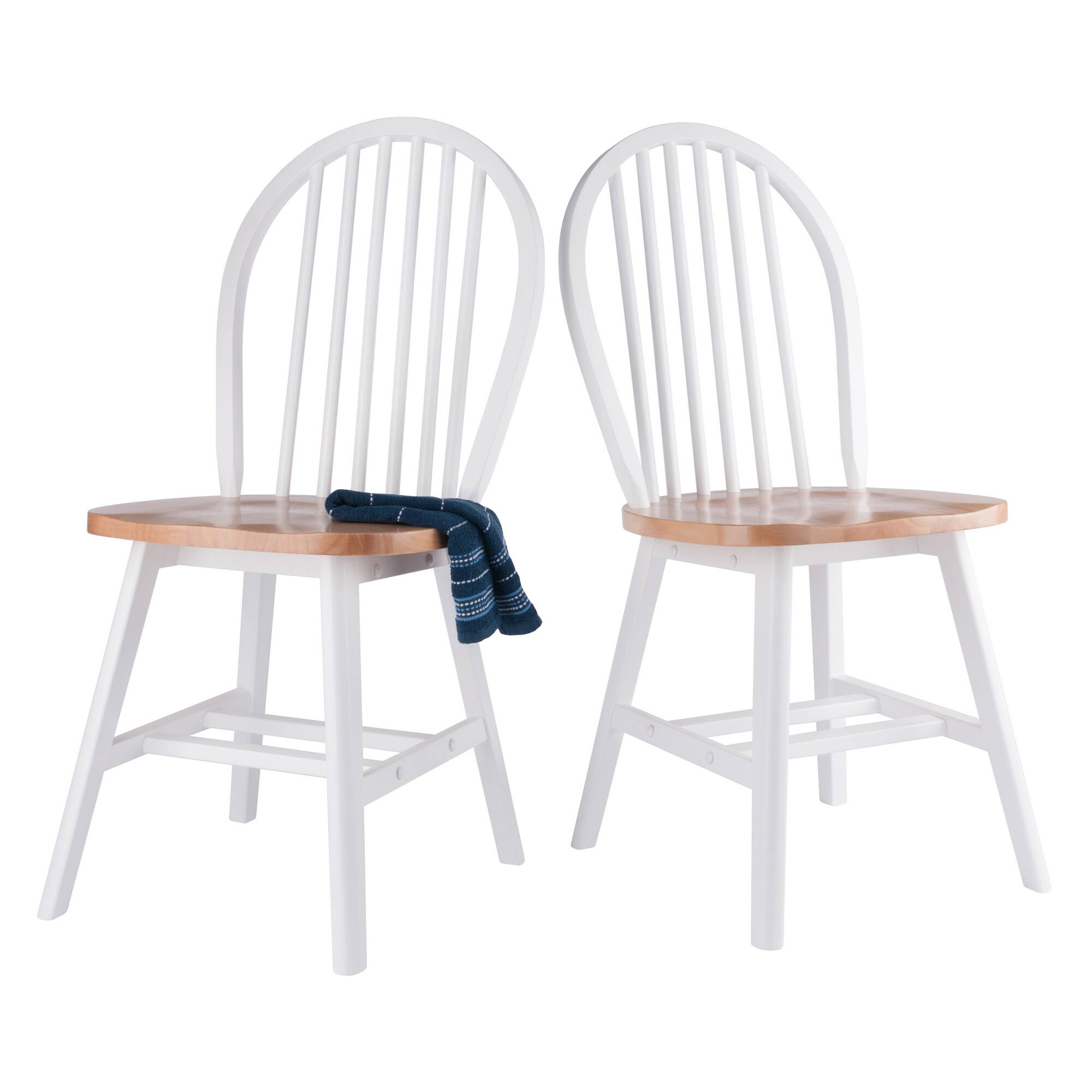 Alt View 6. Winsome Wood - Windsor 2-Pc Chair Set - Natural/White.