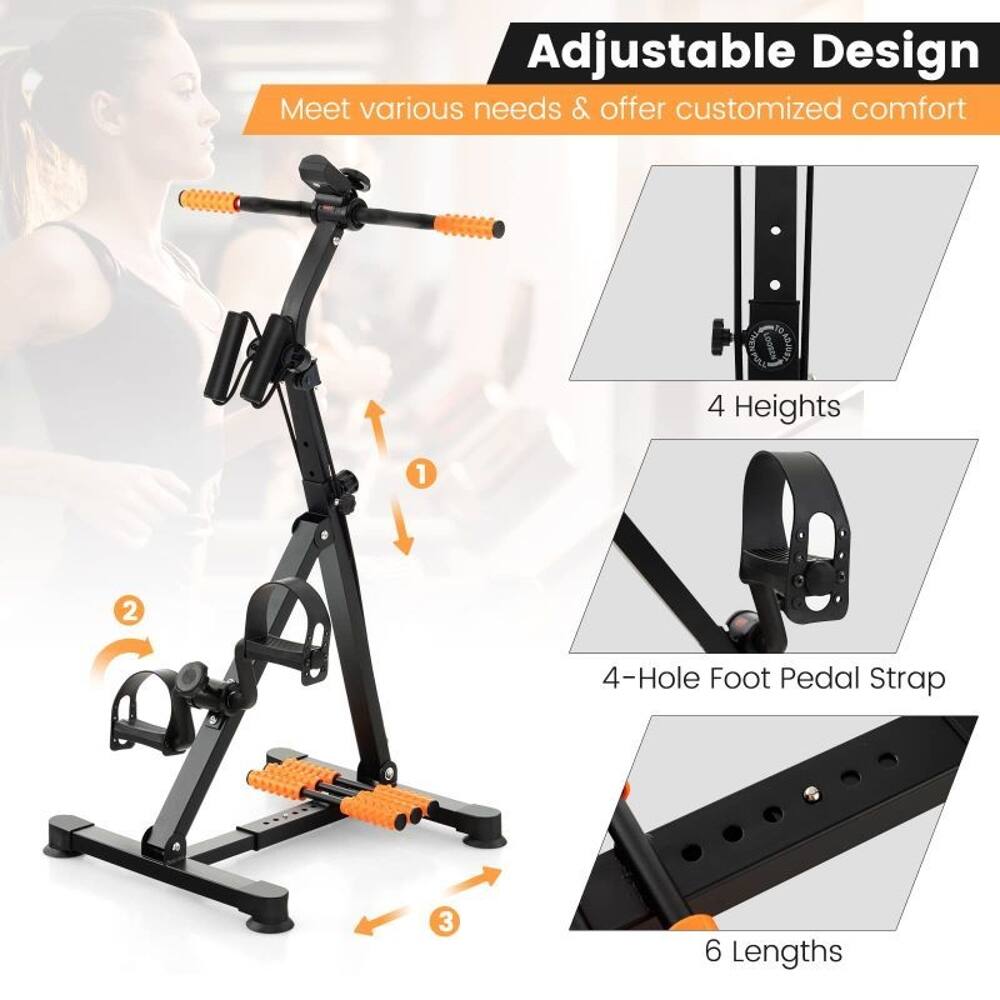 Adjustable Design  
Meet various needs & offer customized comfort  
4 Heights  
4-Hole Foot Pedal Strap  
6 Lengths