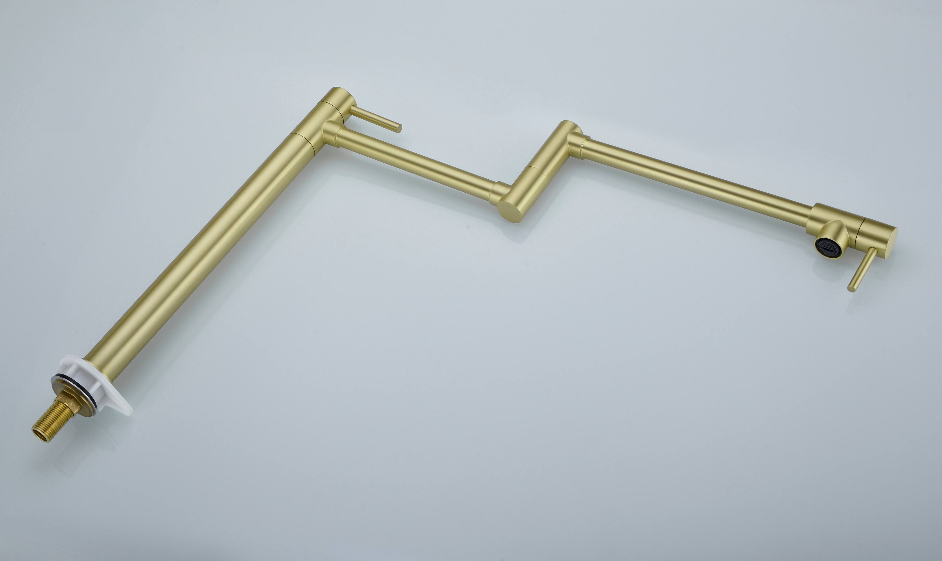 Alt View 6. Siljoy - Pot Filler Faucet with Extension Shank - Gold.