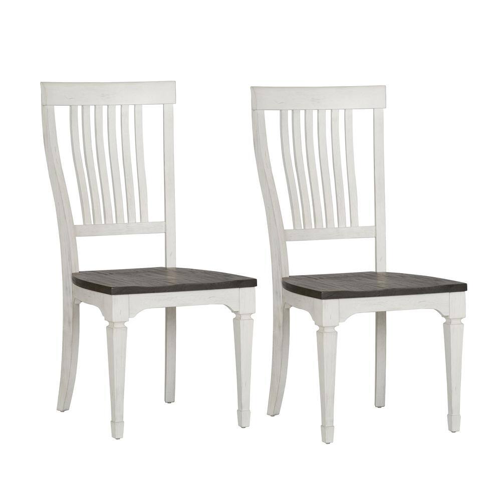 Alt View 1. Liberty Furniture Industries - Slat Back Side Chair (RTA)-Set of 2 - White.