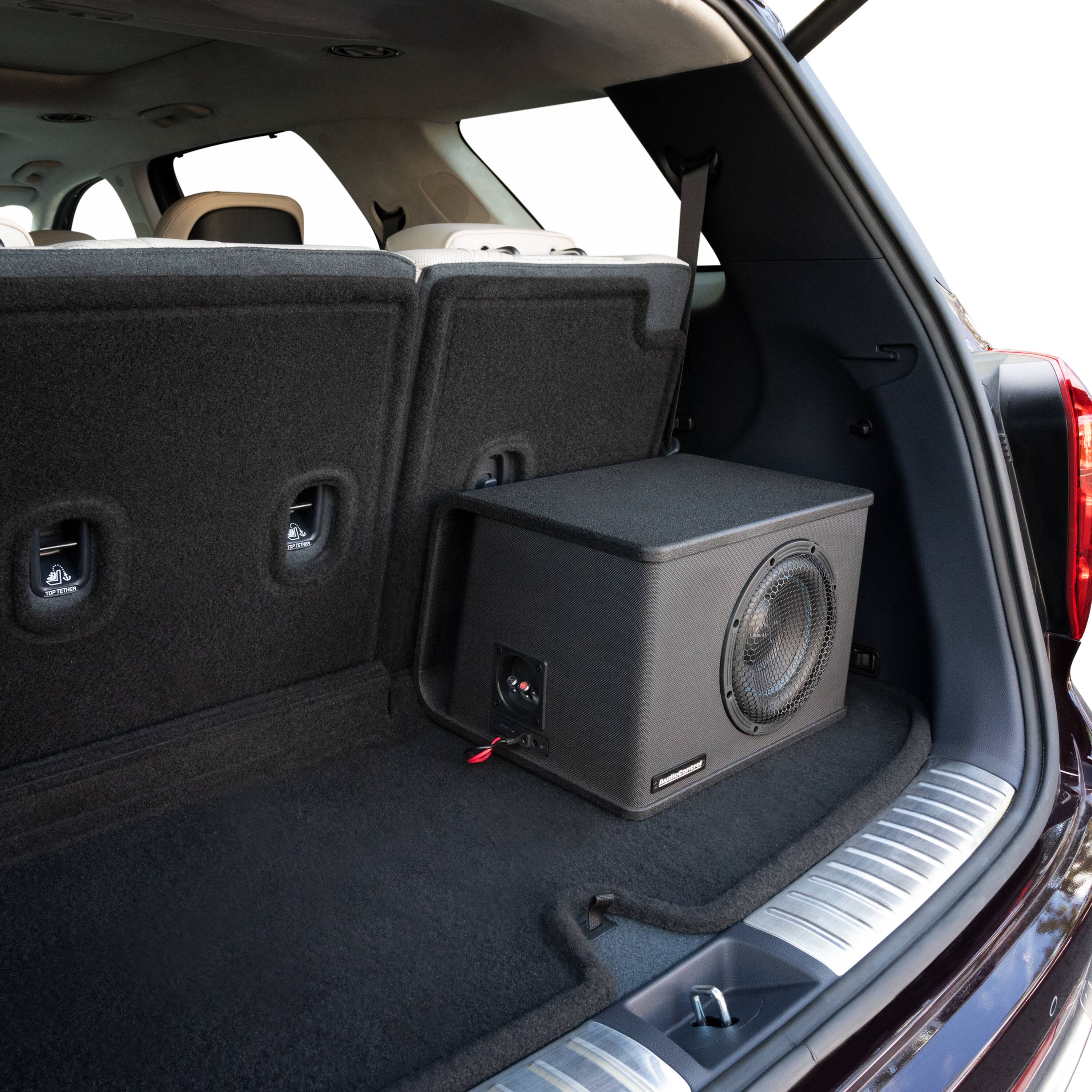 Alt View 22. AudioControl - Spike Series 8” Single-Voice-Coil 2-Ohm Loaded Vented Subwoofer Enclosure - Black.