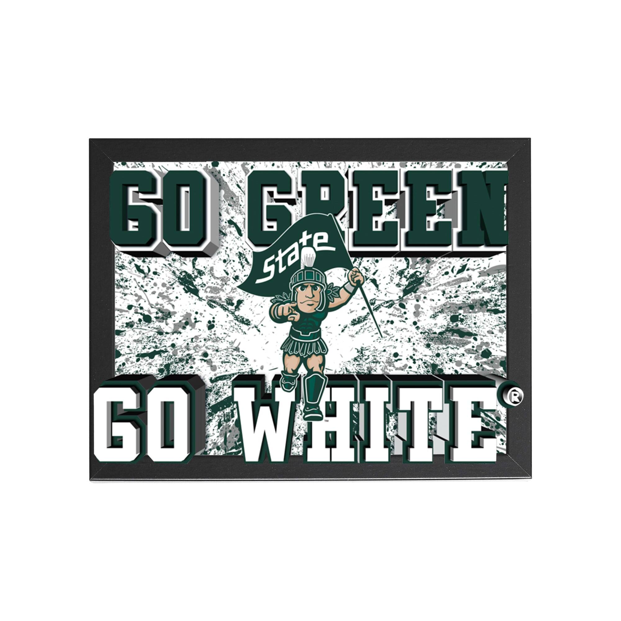 Michigan State Spartans 14" x 18" Framed 3D Lenticular Art