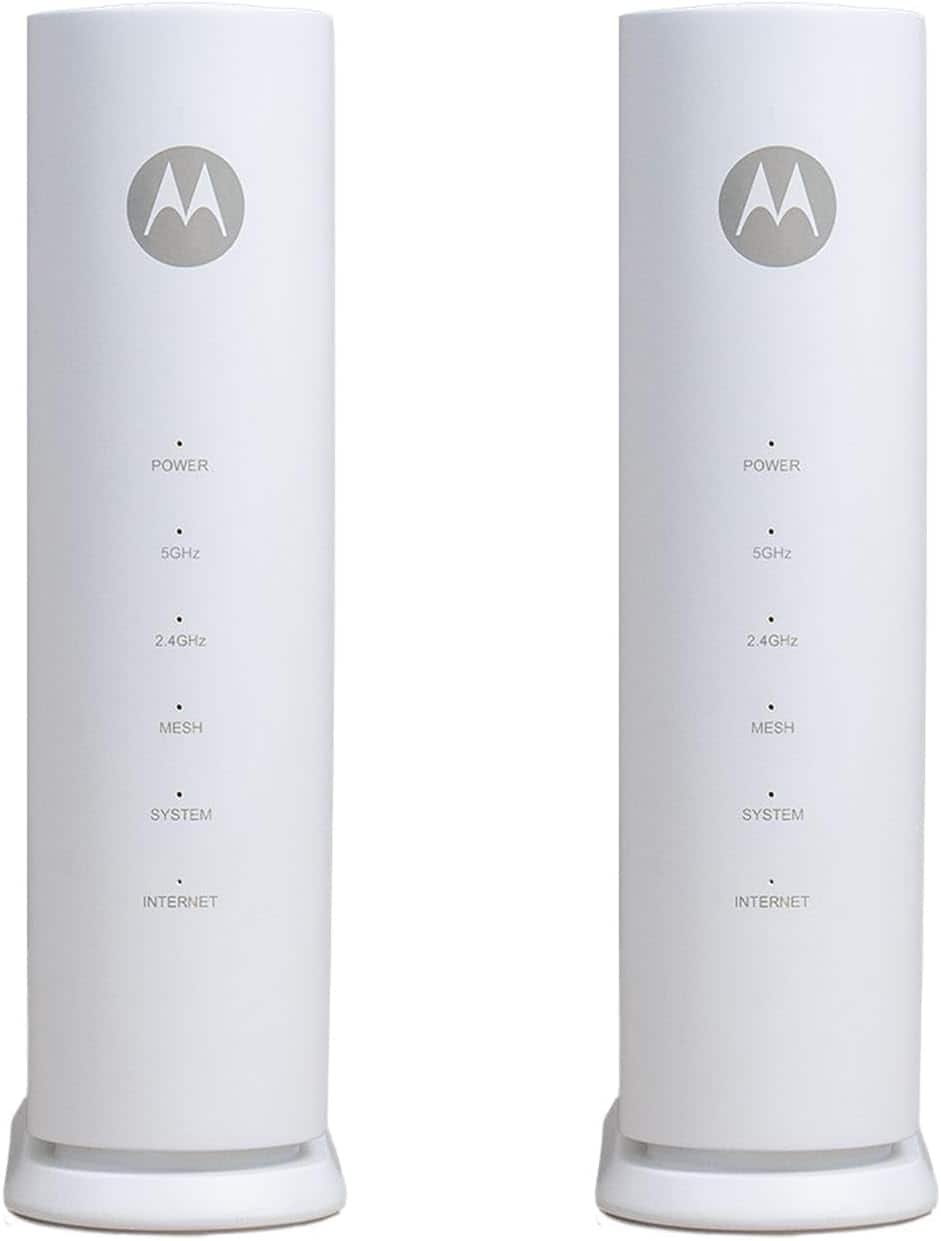 Motorola - MNQ1525 WiFi 7 Router with Easy Mesh, Dual-Band, Dual Pack - White
