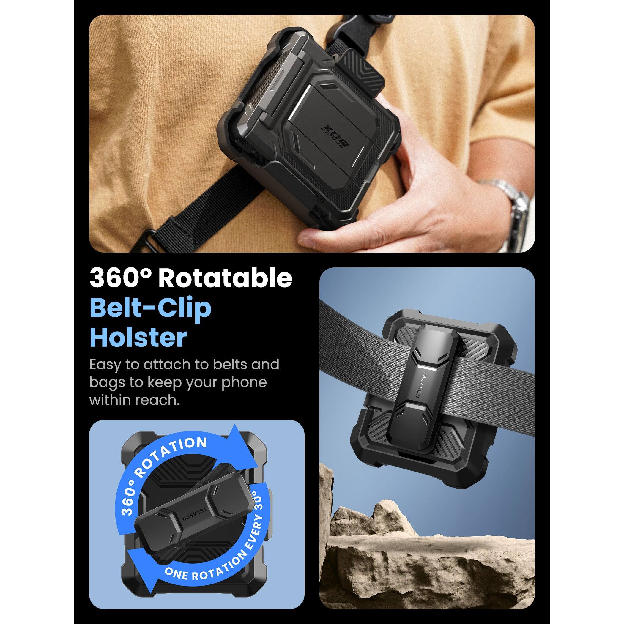 360° Rotatable Belt-Clip Holster

Easy to attach to belts and bags to keep your phone within reach.

360° ROTATION
ONE ROTATION EVERY 30°