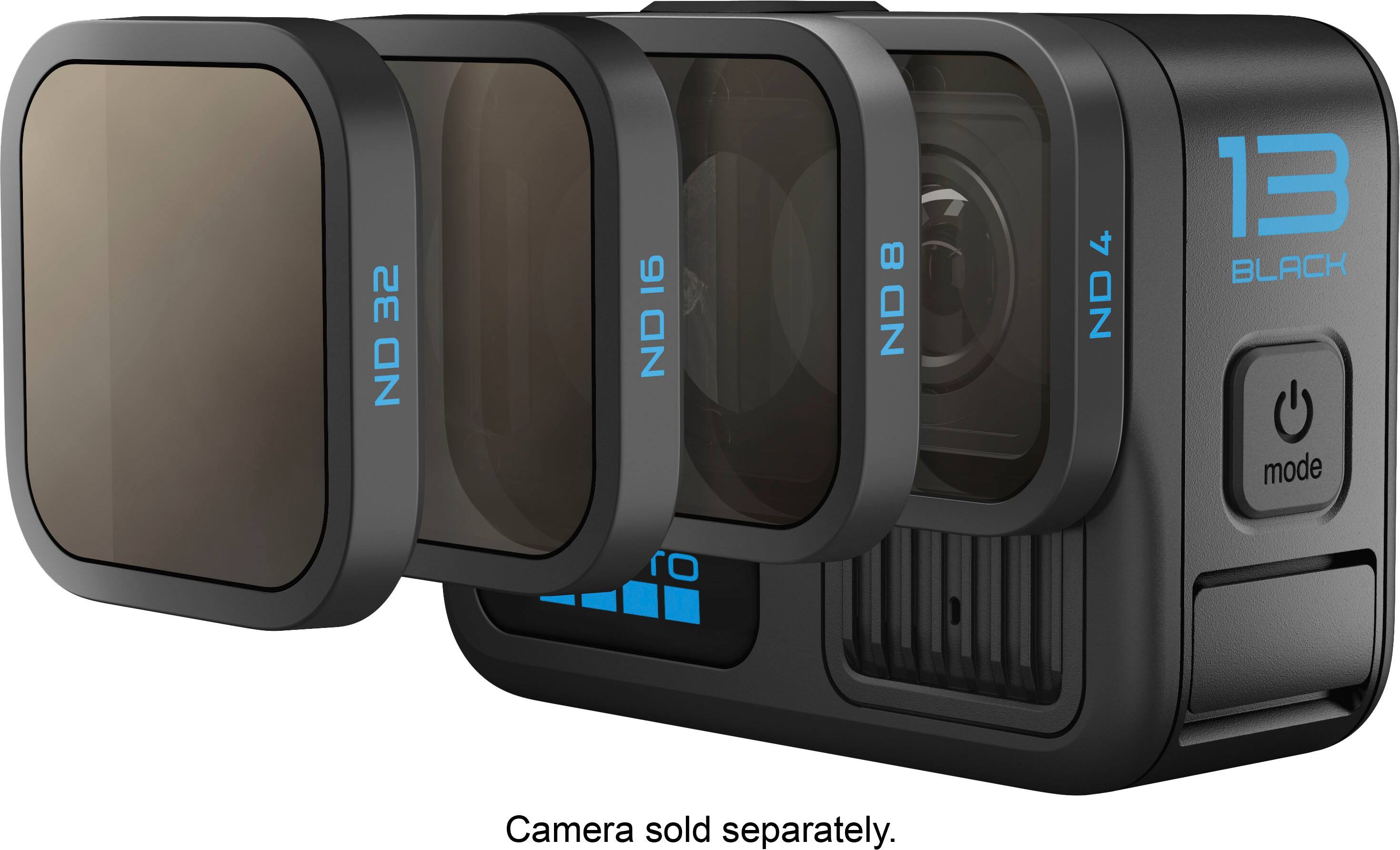 The text on the image reads: "32 ND 16 ND 8 ND 4 ND 13 BLACK mode ro Camera sold separately." The text has been grouped and corrected as follows:

"32 ND 16 ND 8 ND 4 ND 13 BLACK mode ro Camera sold separately."

The text is now grouped and corrected, indicating that the camera is sold separately and comes in various modes, including 32, 16, 8, 4, and 13.