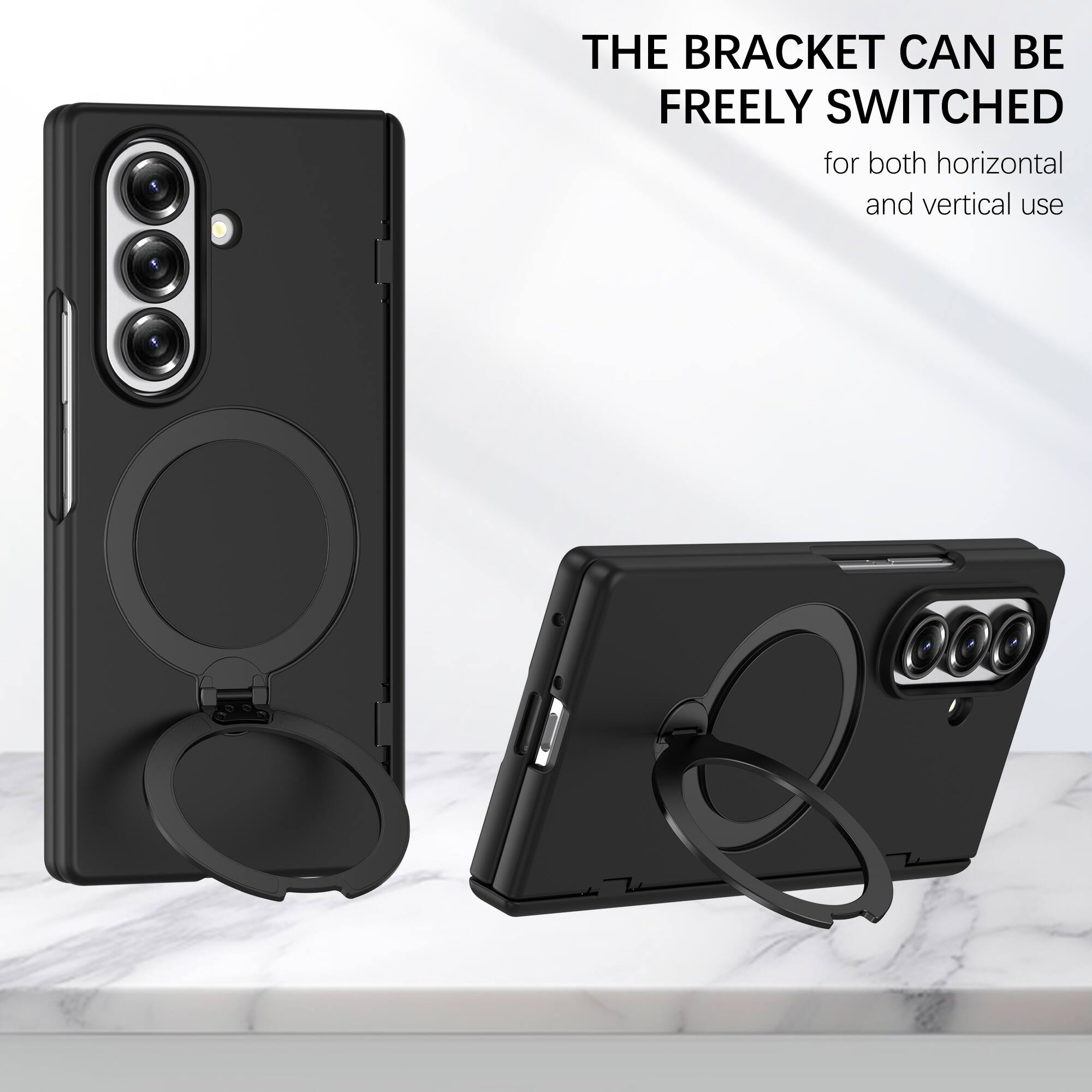 THE BRACKET CAN BE FREELY SWITCHED for both horizontal and vertical use