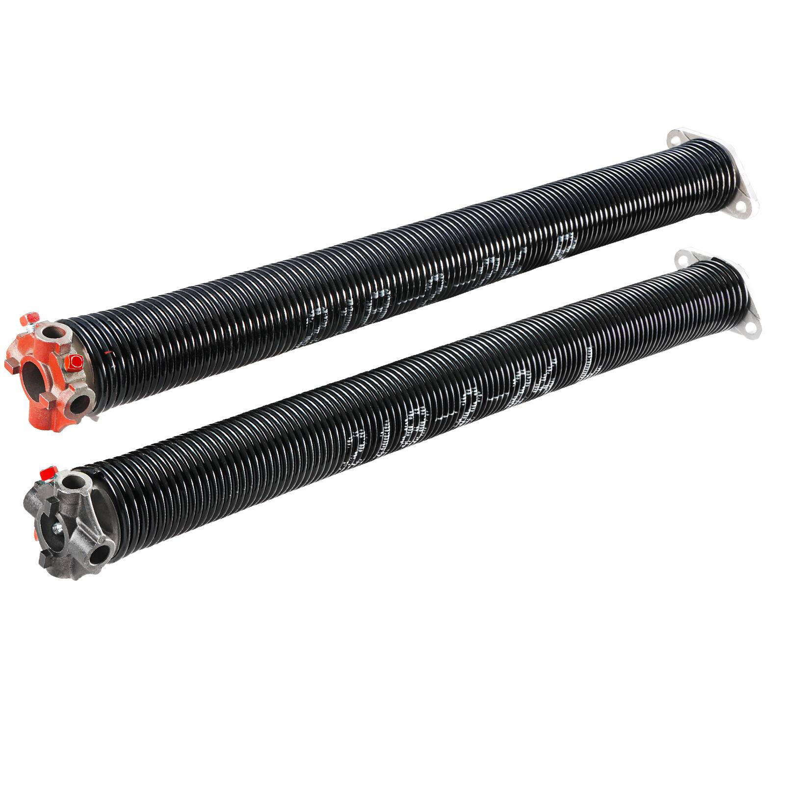 Alt View 5. VEVOR - Garage Door Torsion Springs, Pair of 0.218 x 2 x 24inch, Garage Door Springs with Non-Slip Winding Bars, 16000 Cycles - Black.
