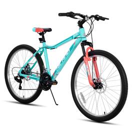 HILAND - 26 Inch Mountain Bike for Women Girl, Lock-Out Suspension Fork, Aluminum Frame, Adult MTB Bicycle - Green
