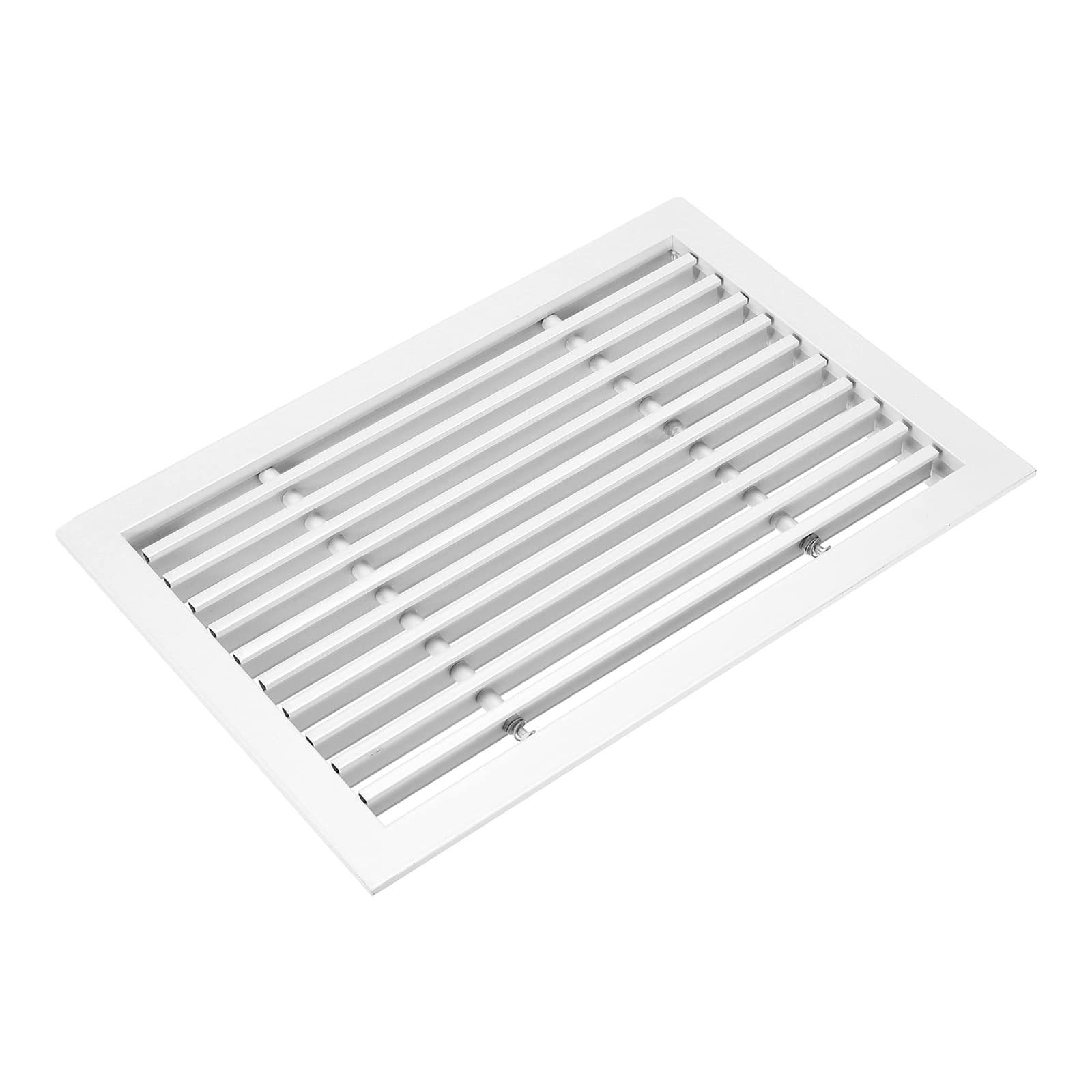 Unique Bargains - 12x8 Inch Linear Bar Air Vent Grille, Removable Aluminum Register Cover Diffuser for Ceiling or Sidewall HVAC - White