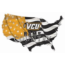Fan Creations - VCU Rams USA Flag Cutout Sign - Multicolor