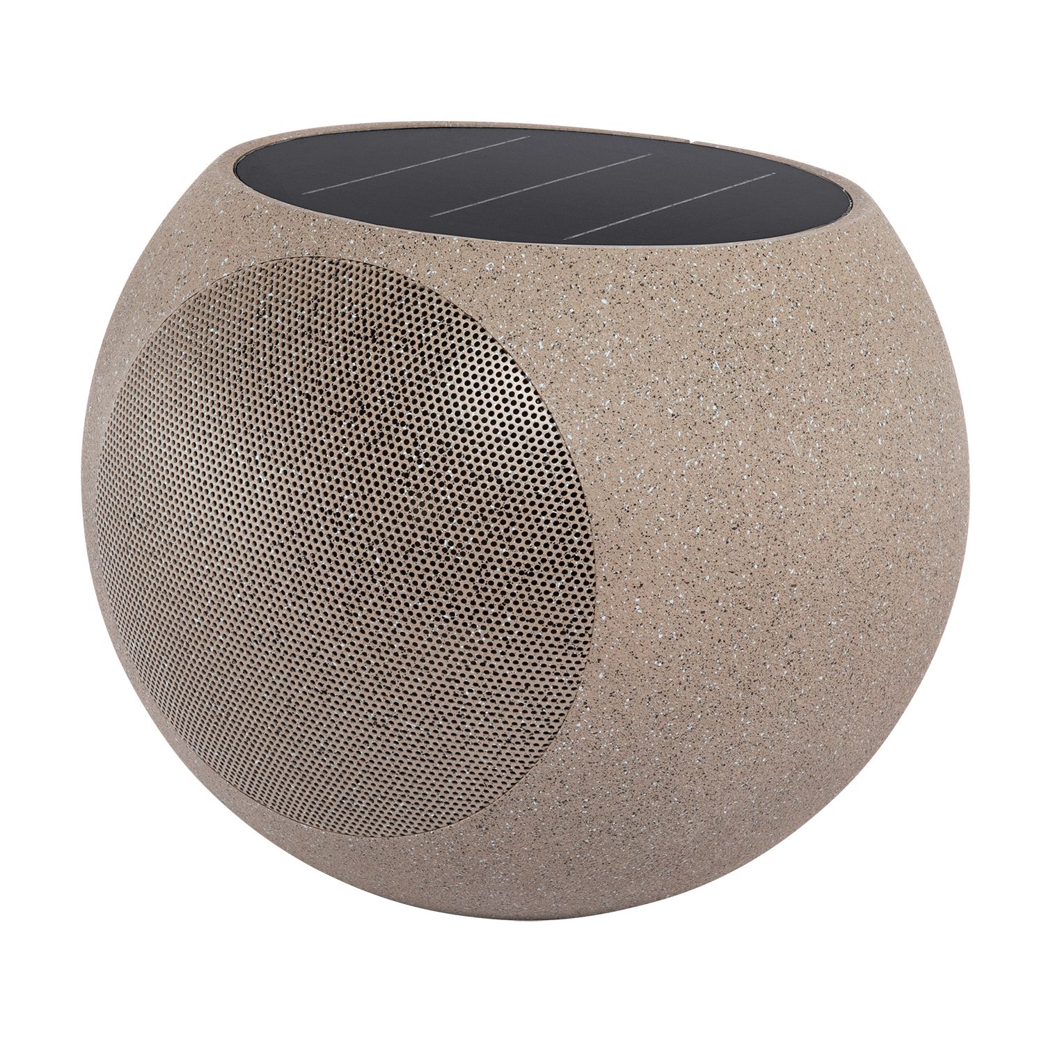 Alt View 3. Victrola - Victrola Zen Outdoor Bluetooth Solar Speaker - Stone.