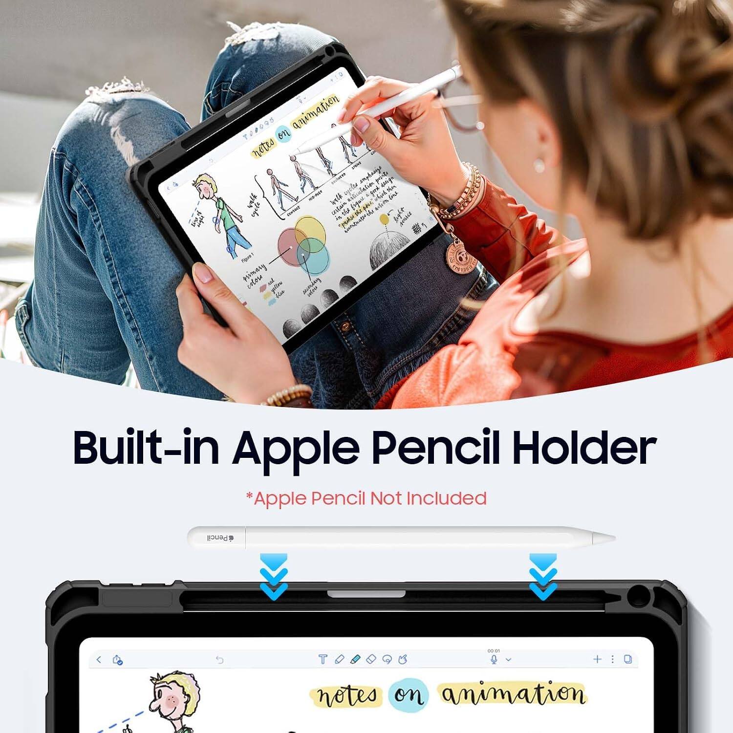 Built-in Apple Pencil Holder *Apple Pencil Not Included

notes on animation