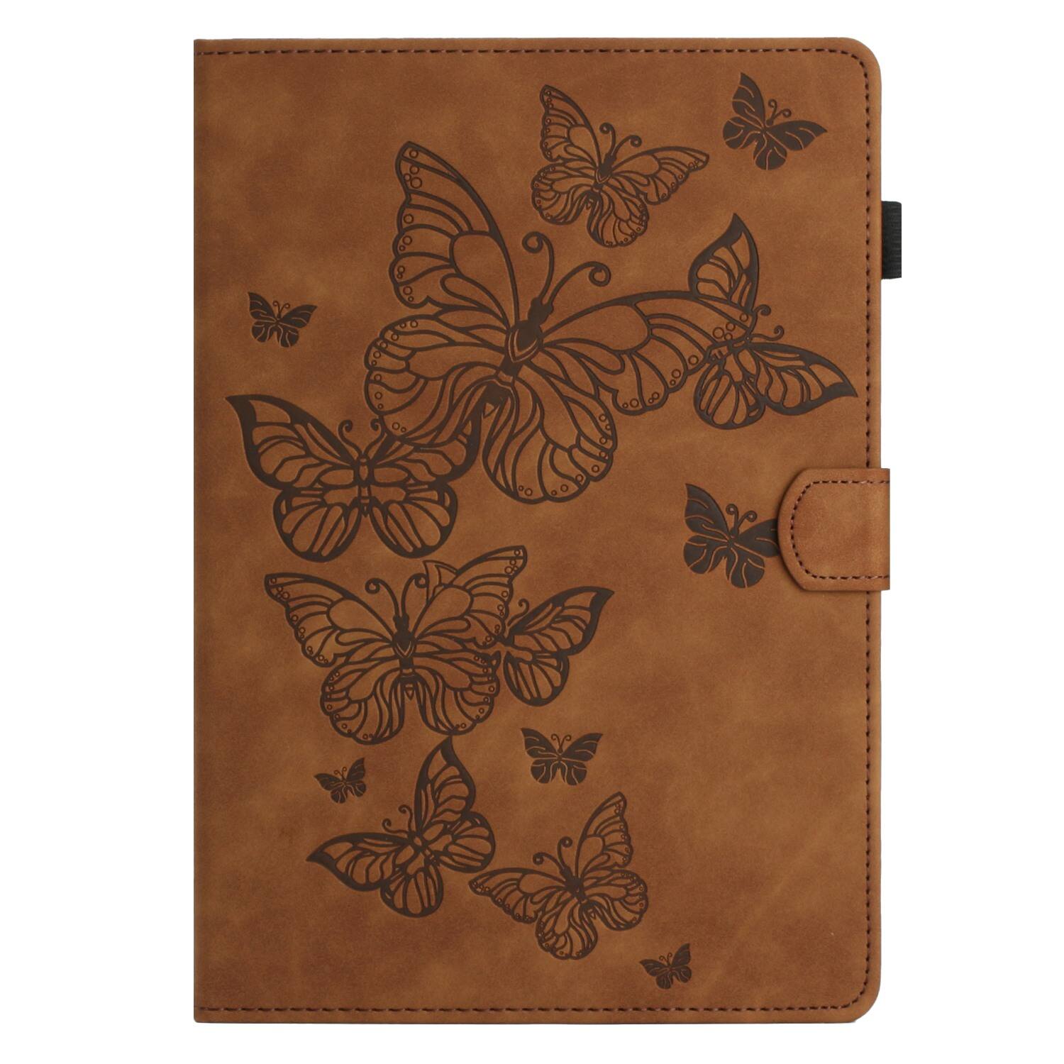 Alt View 2. Dteck - Case for Apple iPad mini (A17 Pro) 2024 and iPad mini 6th Gen 8.3" 2021,Embossed PU Leather Card Slot Stand Flip Cover - Brown.