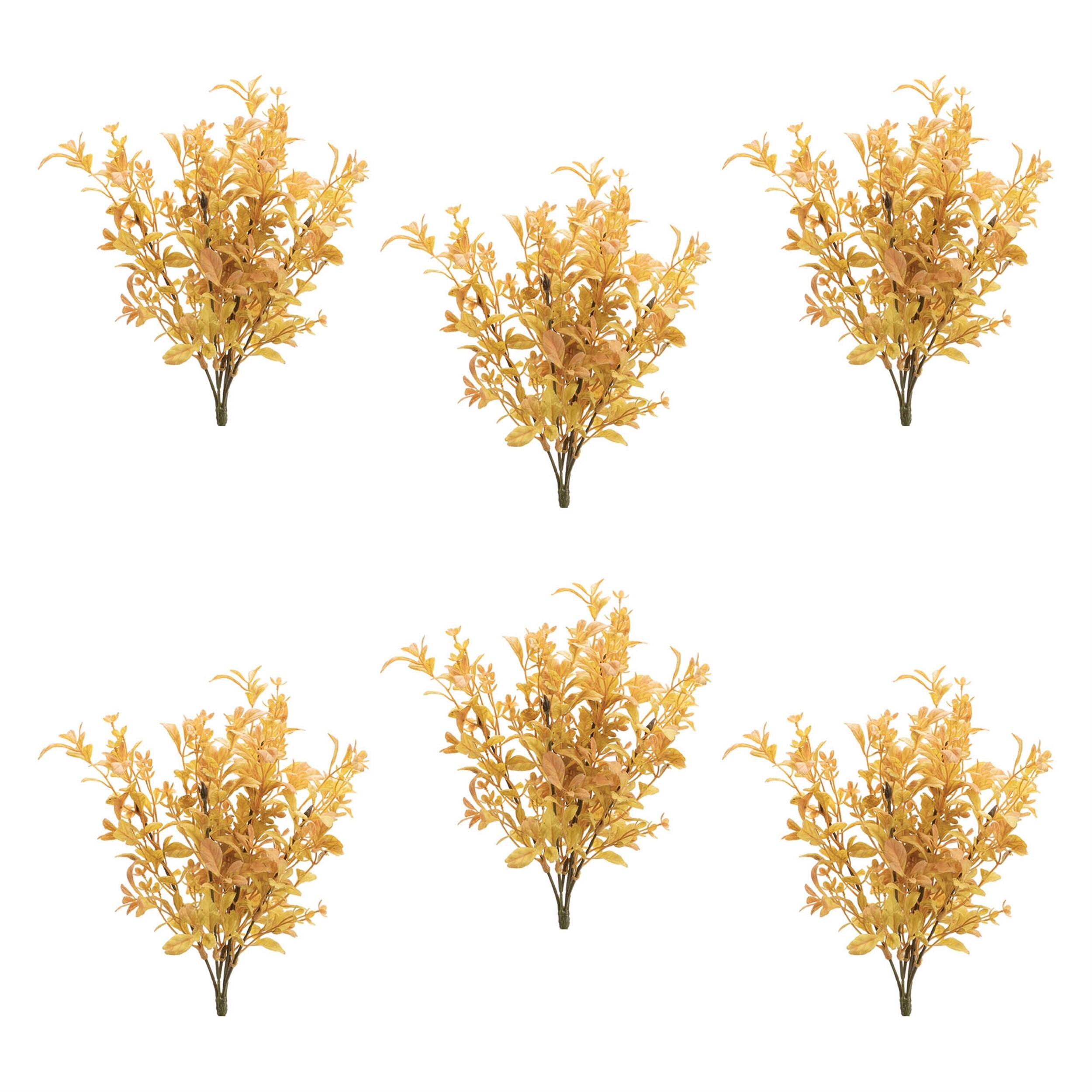 Left. BreeBe - Mixed Fall Foliage Bush (Set of 6) - Yellow, Orange.