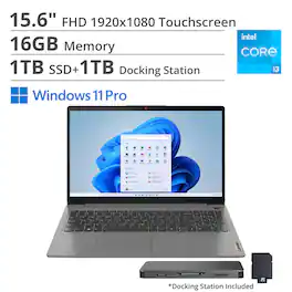 Lenovo - Ideapad 3i 15.6" FHD Touchscreen Laptop - Core i3-1115G4 with 16GB Memory - 1TB SSD - Win 11 Pro - Arctic Grey