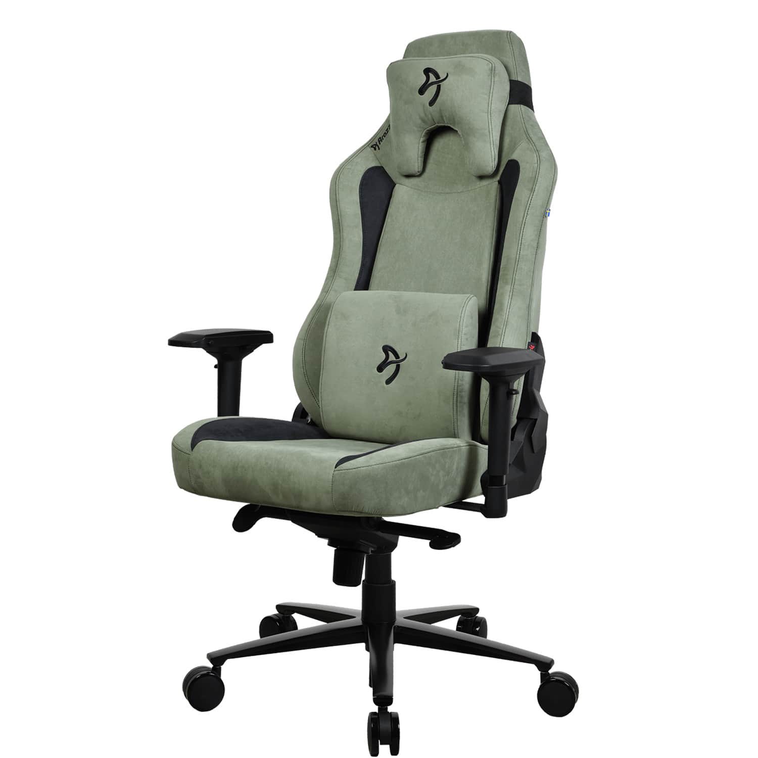 Left. Arozzi - Vernazza Series Top-Tier Premium Supersoft Upholstery Fabric Gaming Chair - Forest.