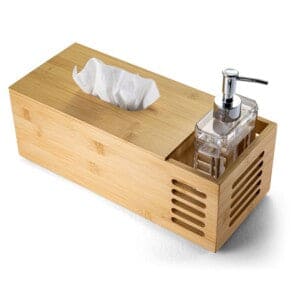Front. Victor - Bamboo Tissue Box.